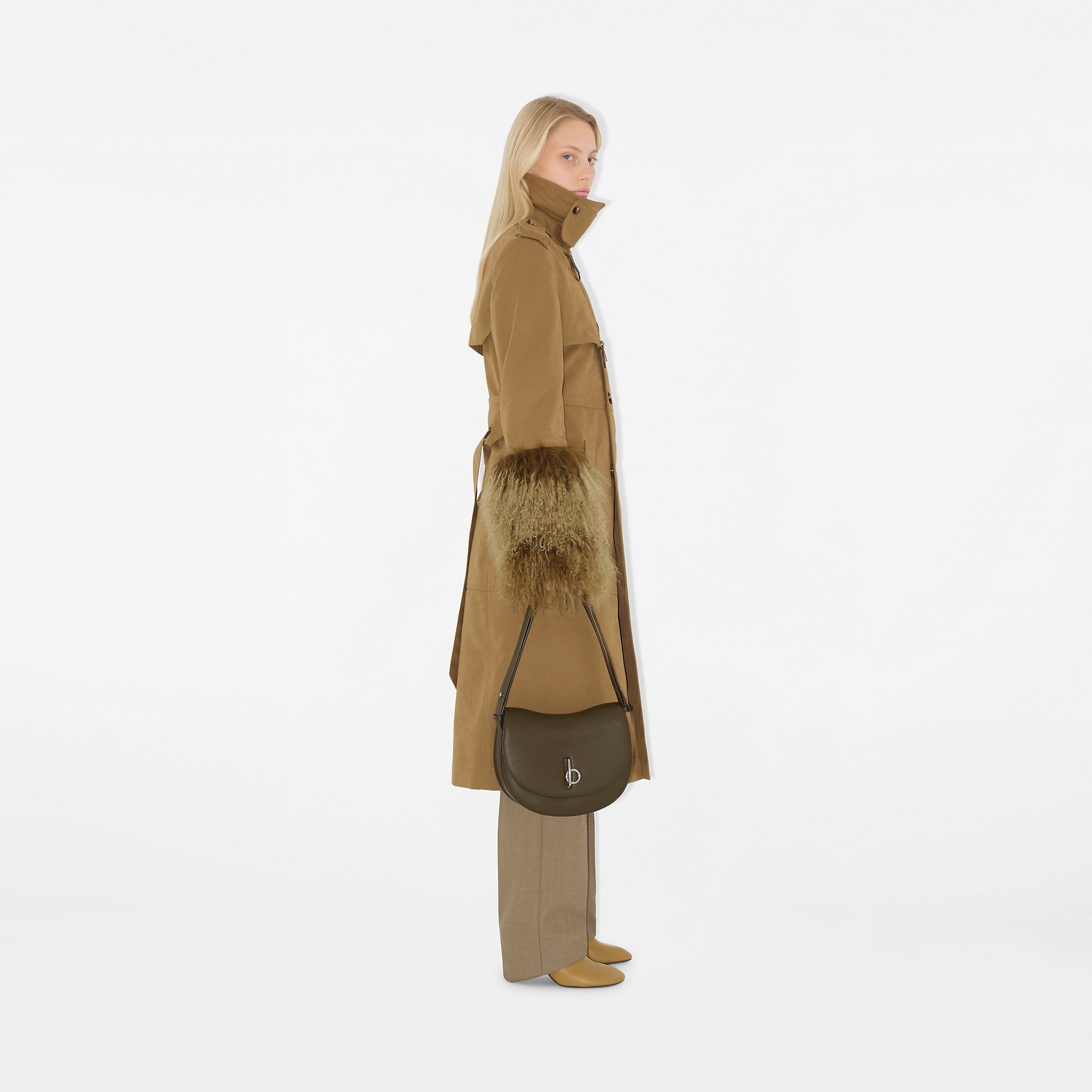 Long Cotton Nylon Trench Coat - 3