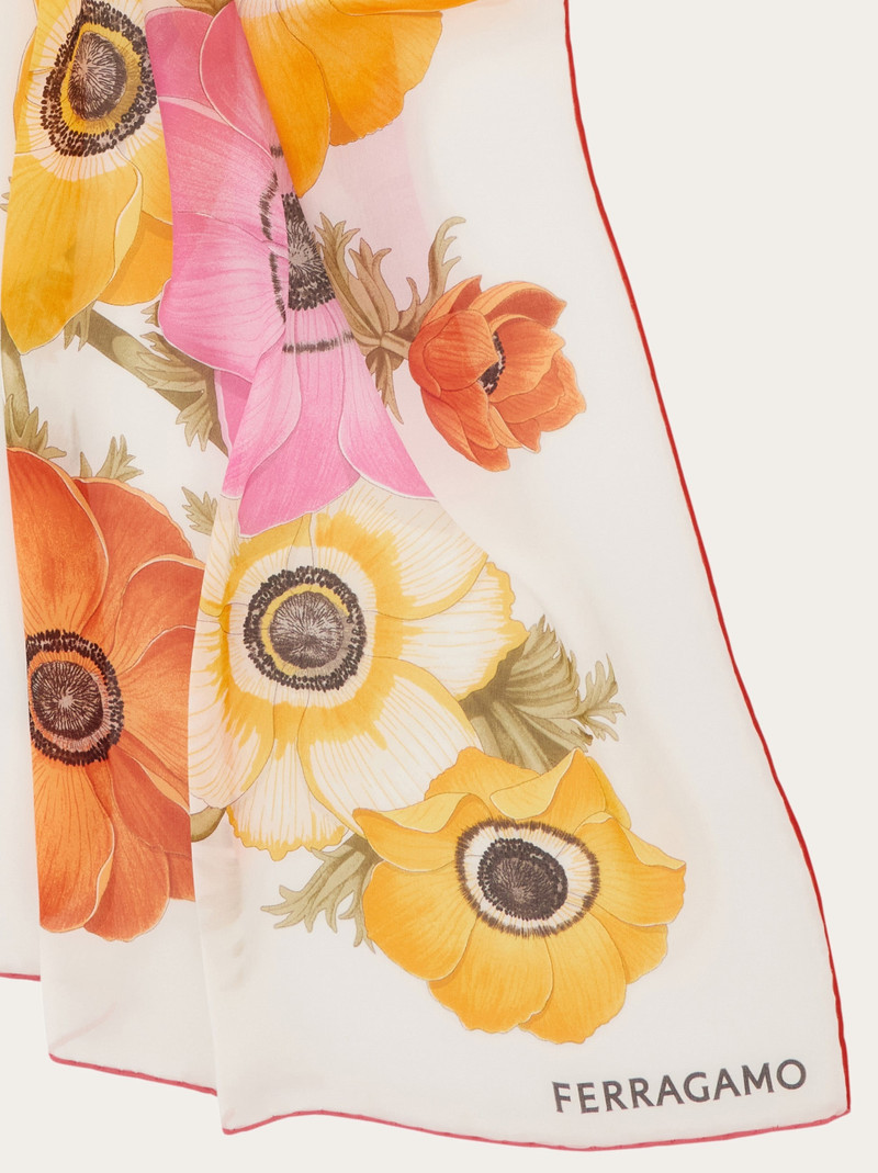 Anemone print silk scarf 5