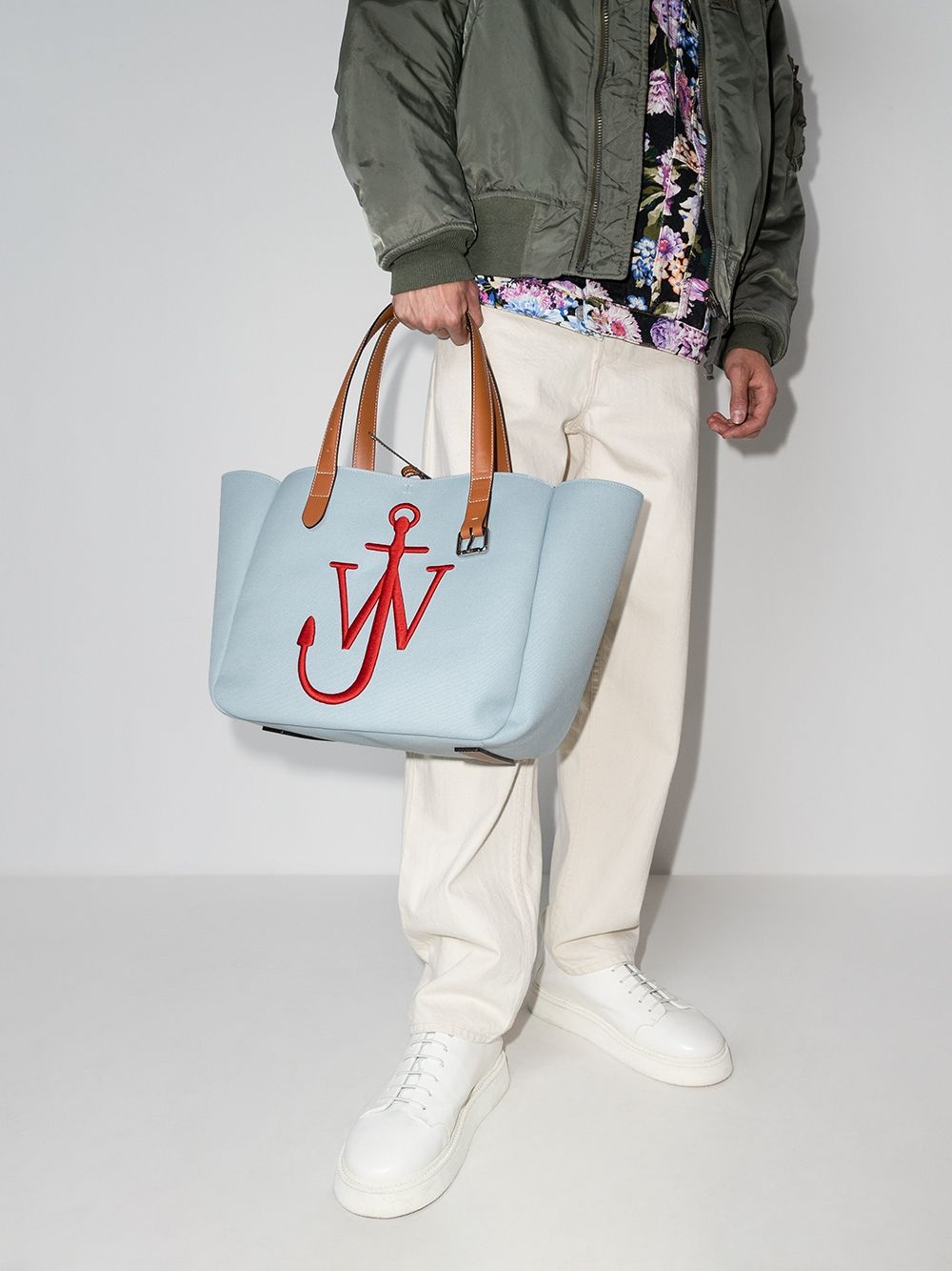 logo-embroidered tote bag - 2