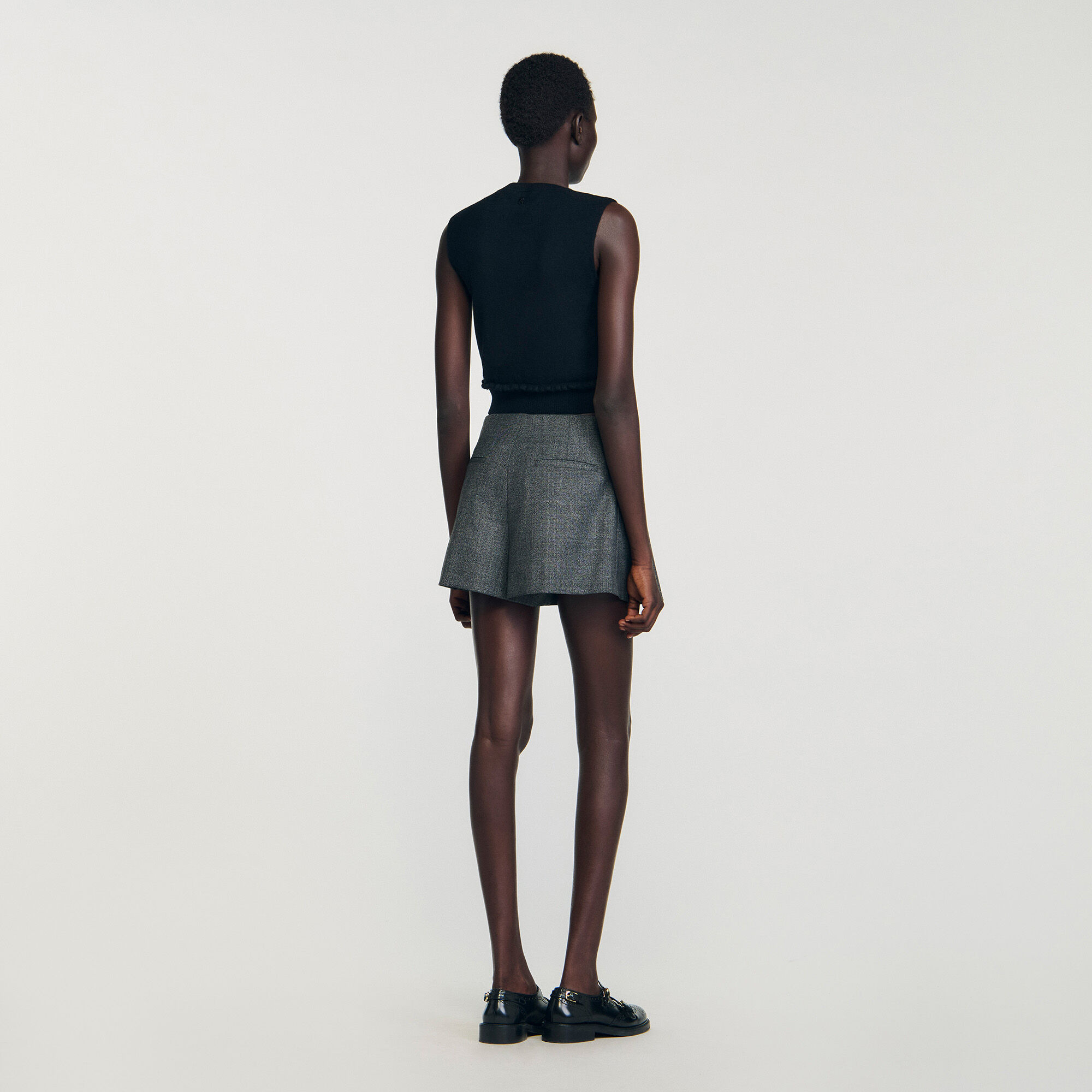 PLEATED SHORTS WITH BELT - 5