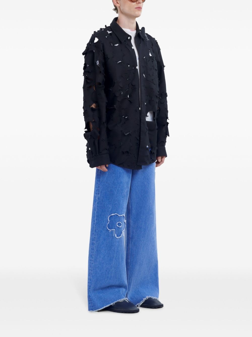 cut-out detailing shirt - 2