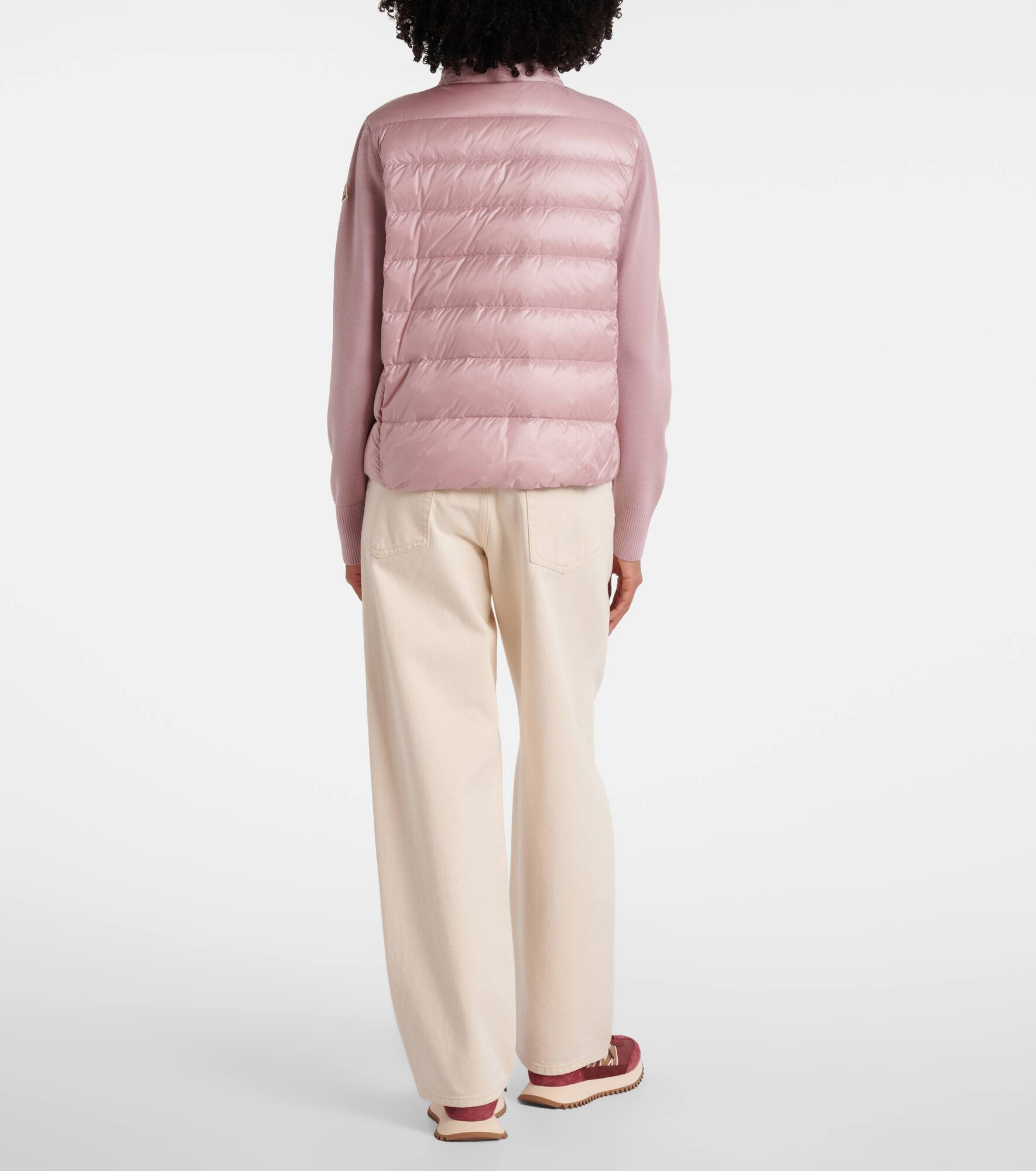 Down-paneled virgin wool cardigan - 3