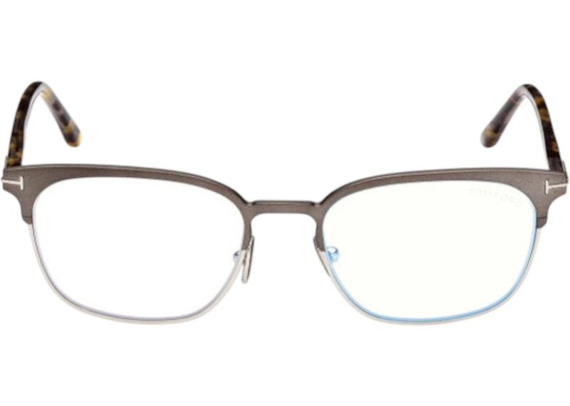 TOM FORD Tom Ford Browline Eyeglasses Matte Gunmetal/Havana (FT5799-B 009) outlook