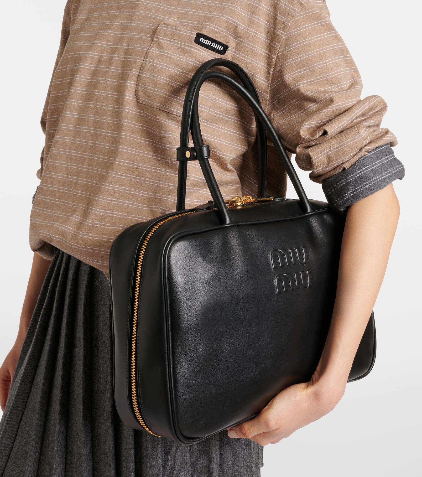 Medium leather tote bag - 2