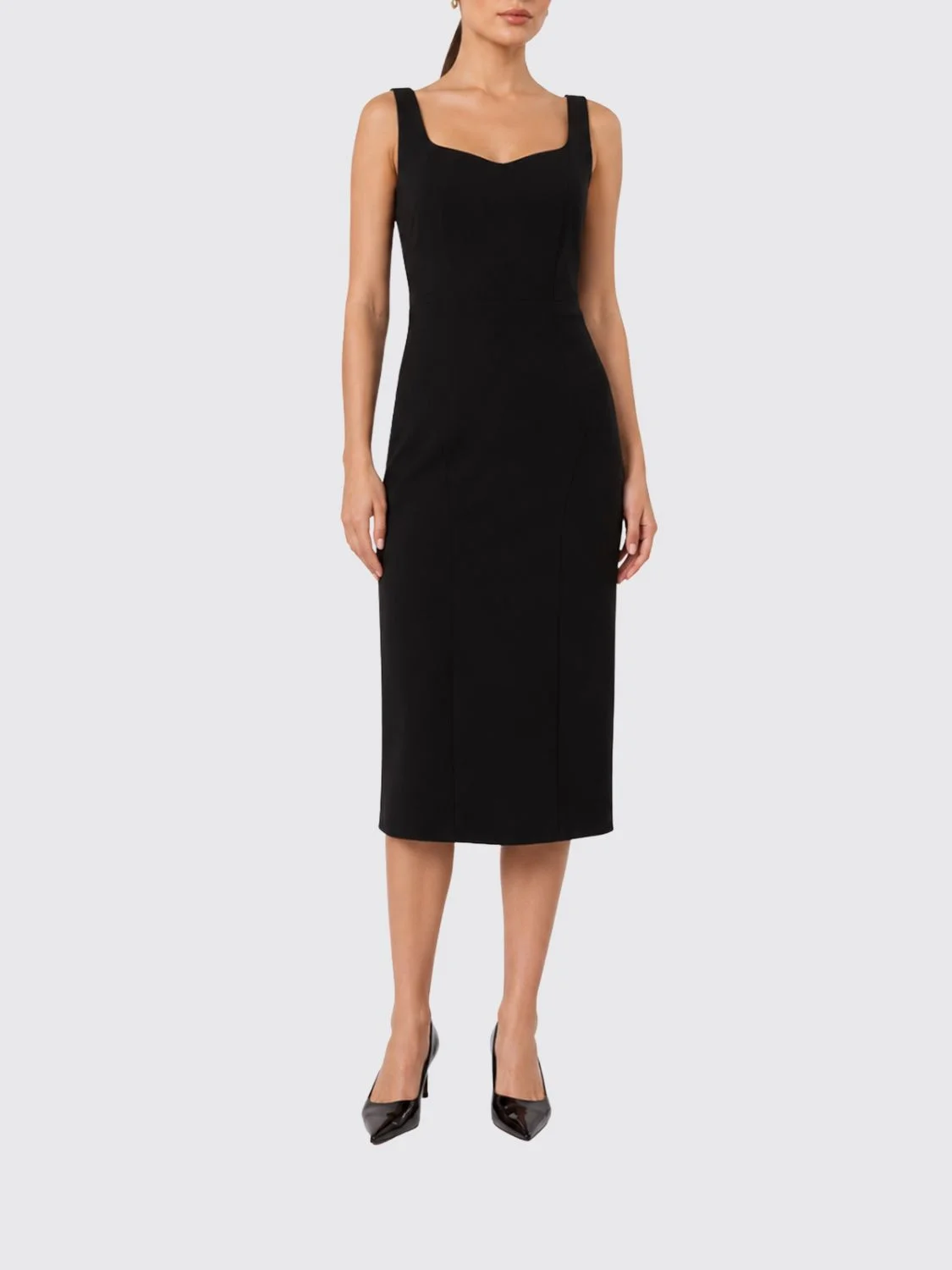 Max Mara Women Off-The-Shoulder Cady Midi Sheath Dress Max Mara With Square Neckline - 1
