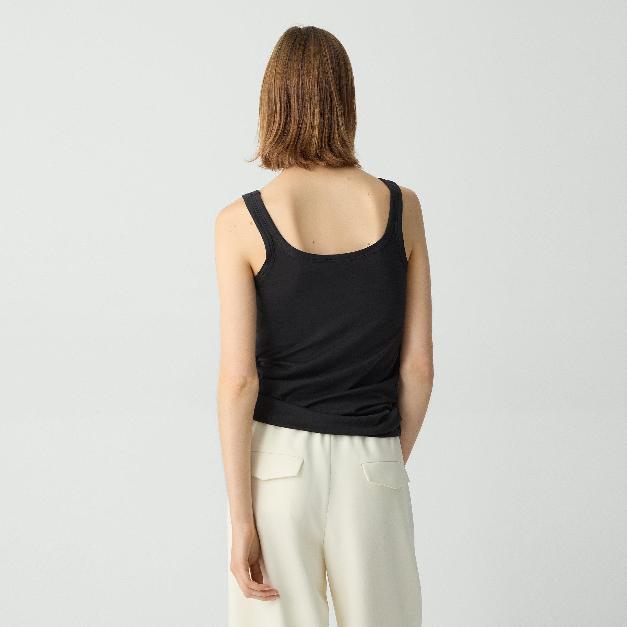 Scoop-Neck Tank Top in Cotton - 4