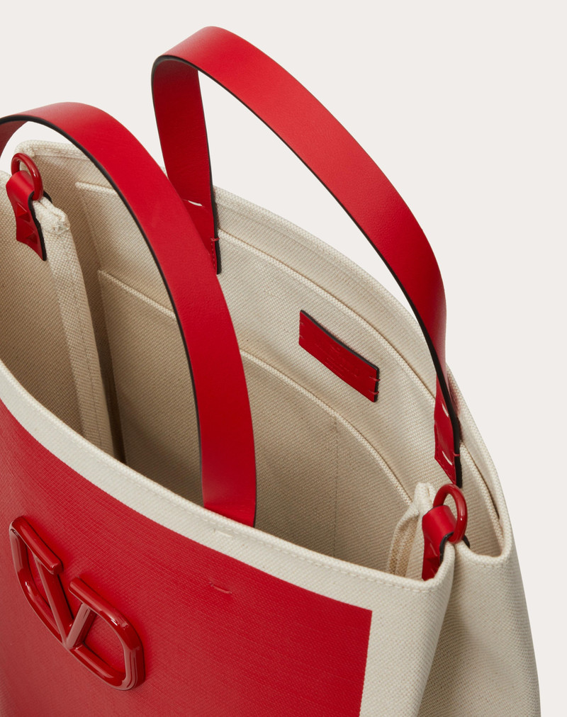 VLOGO SIGNATURE CANVAS SHOPPING BAG 7