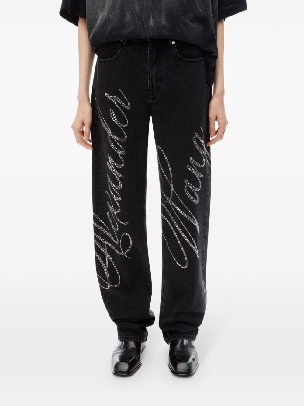 EZ logo-embellished jeans - 3