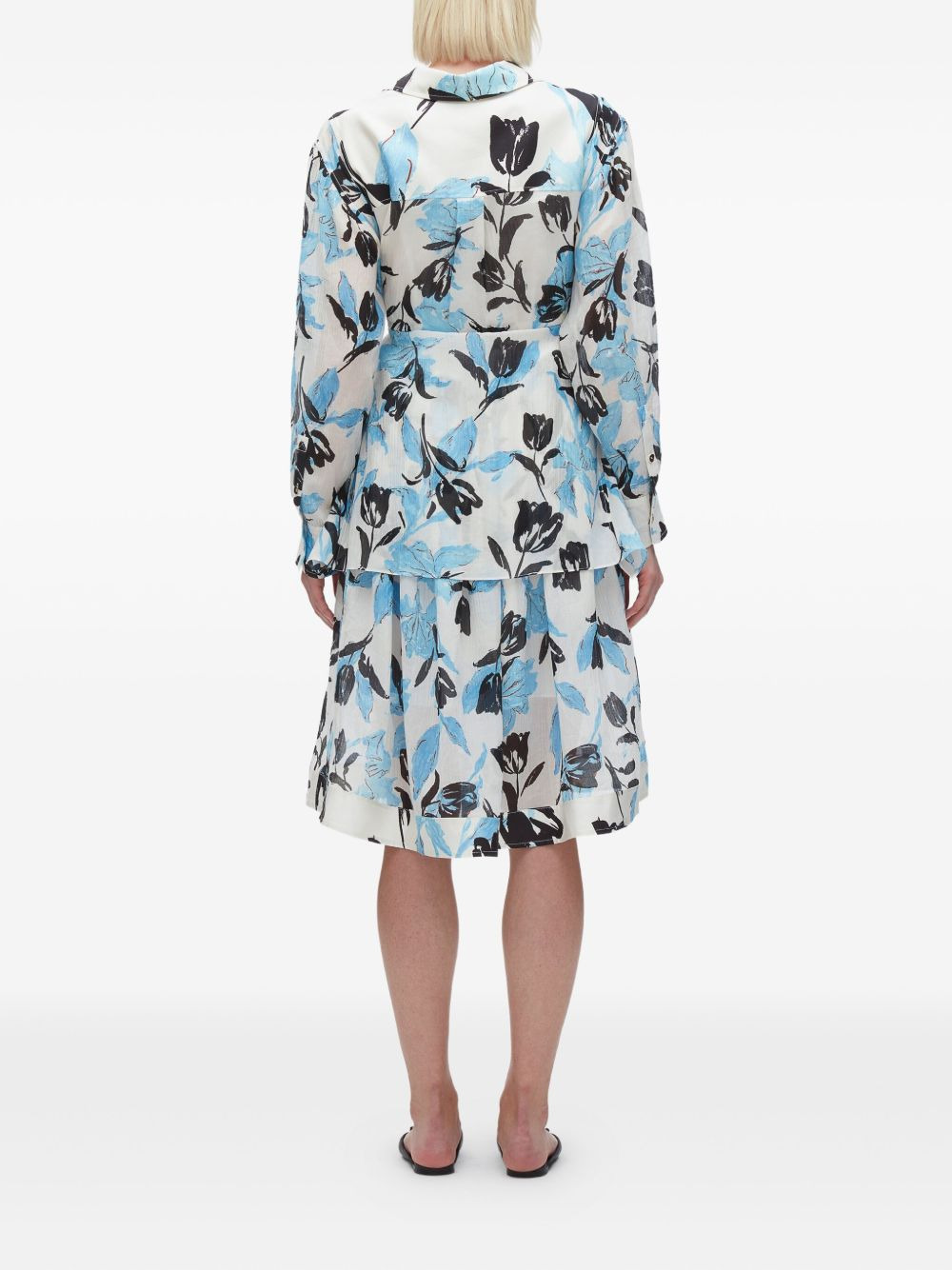 floral-print belted dress - 4