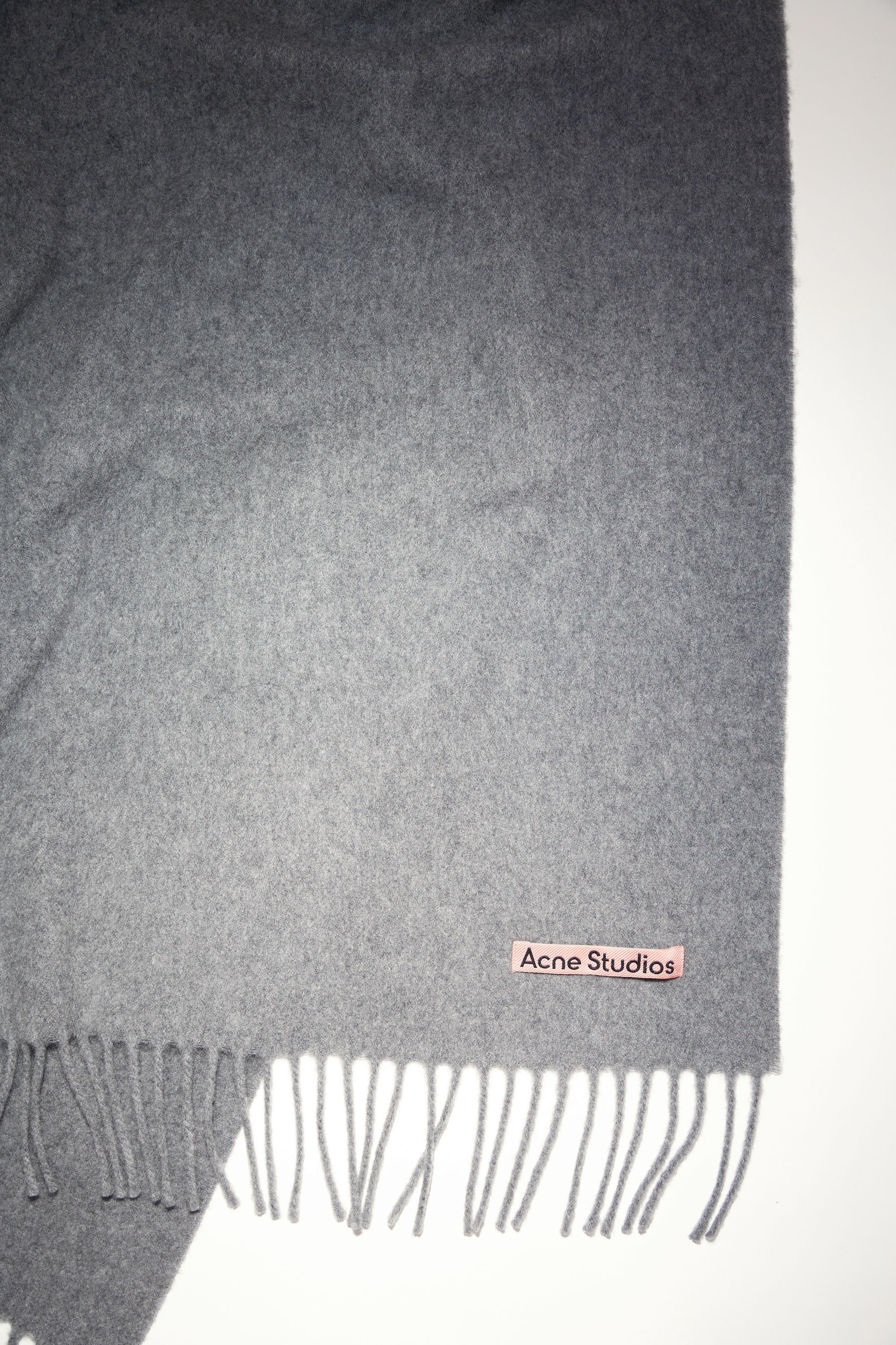 Oversized cashmere scarf - Grey Melange - 4