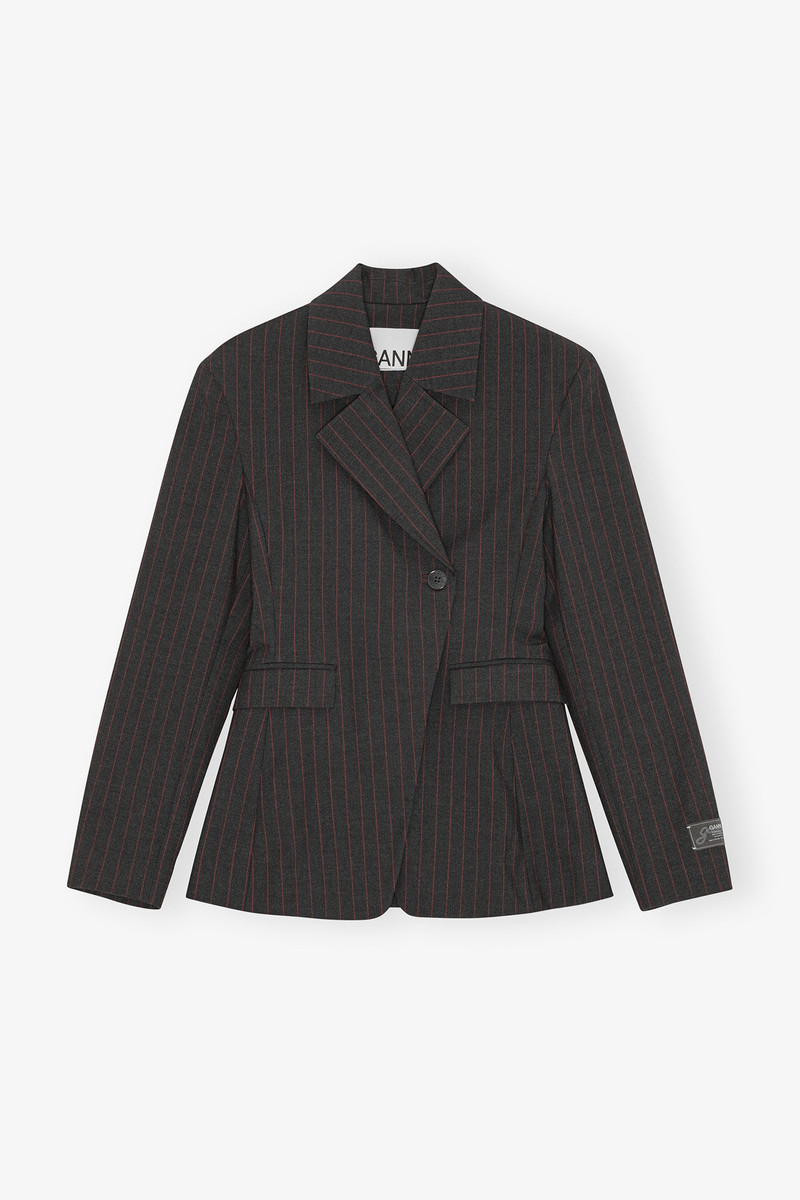BLACK PINSTRIPE BLAZER 1
