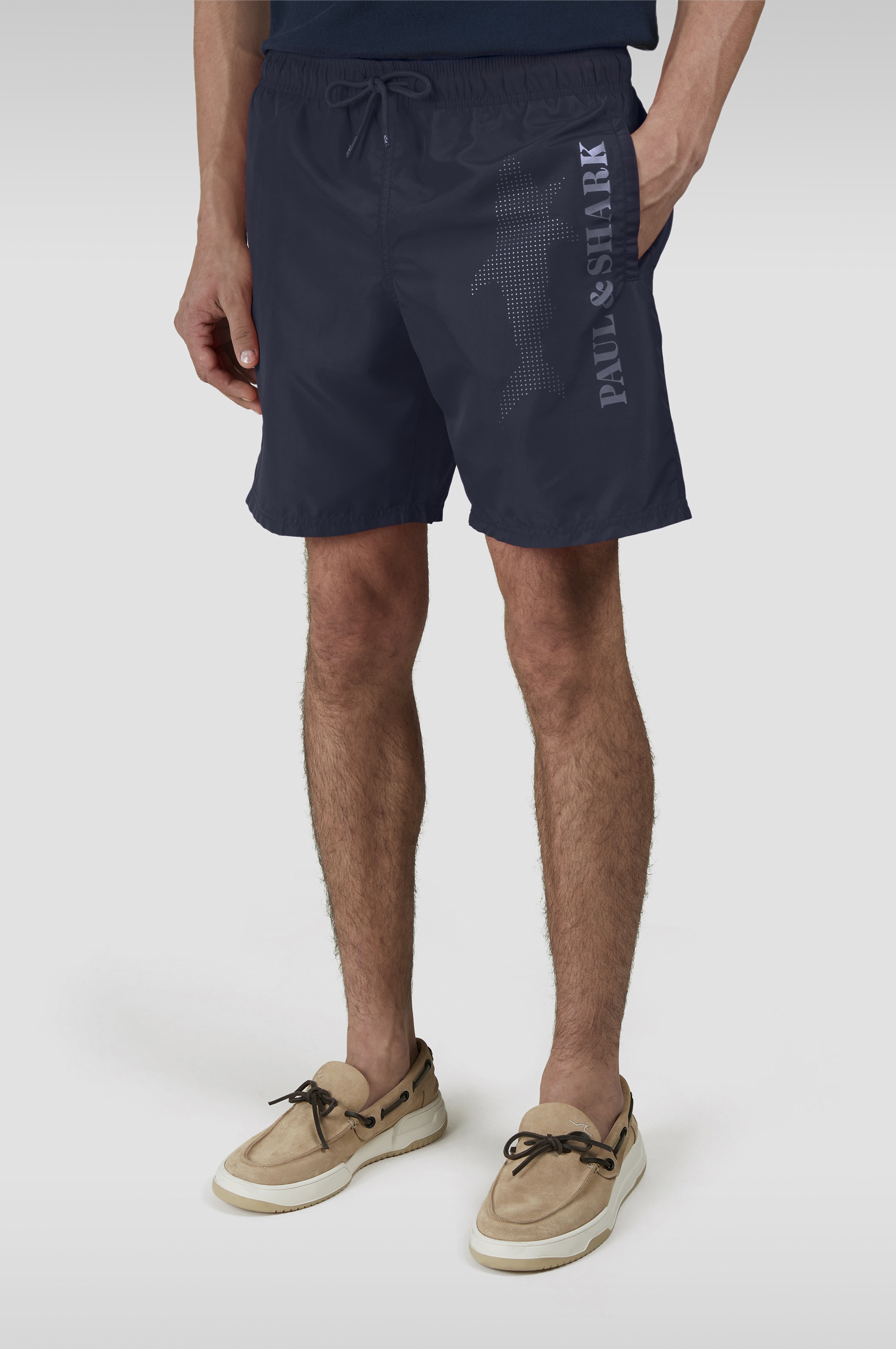 SWIM SHORTS WITH REFLECTIVE LOGO PRINT - 6