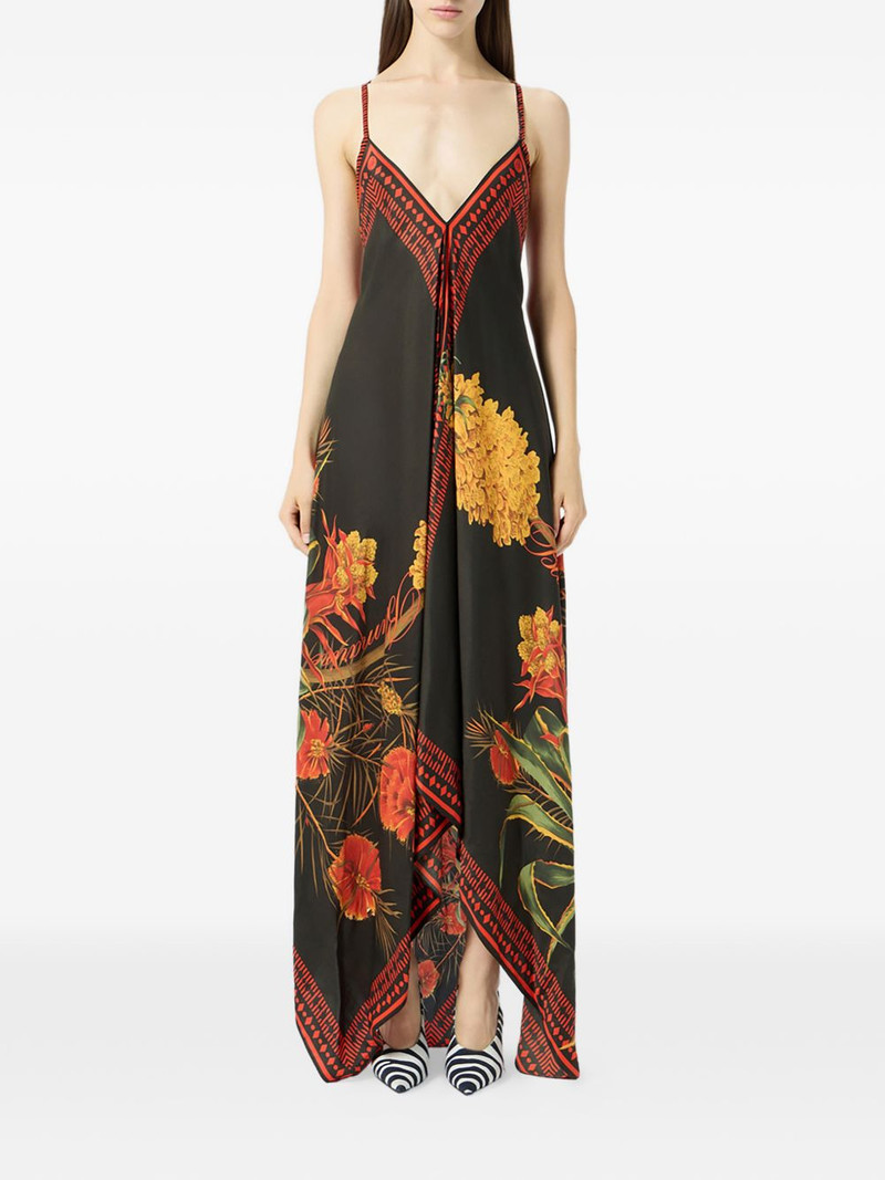 Blumarine twill floral print dress outlook