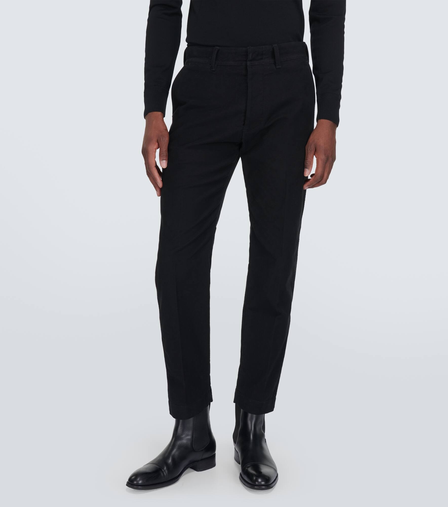Cotton-blend moleskin chinos - 3