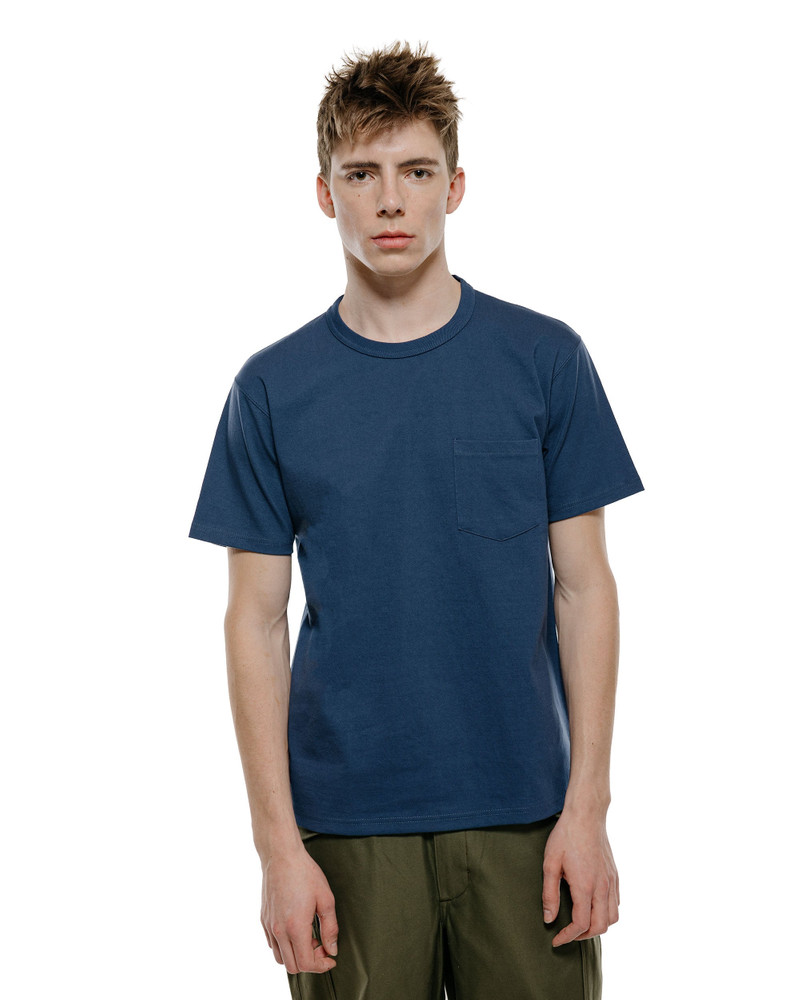 The Real McCoys MC22006 Pocket Tee Marine Blue outlook