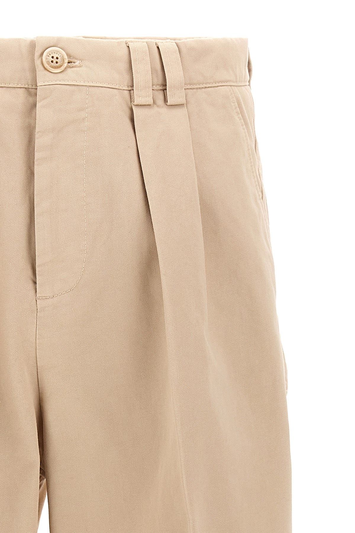 Cotton pants with front pleats - 3