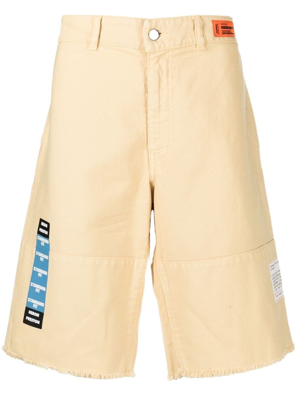 raw-edge denim shorts - 1
