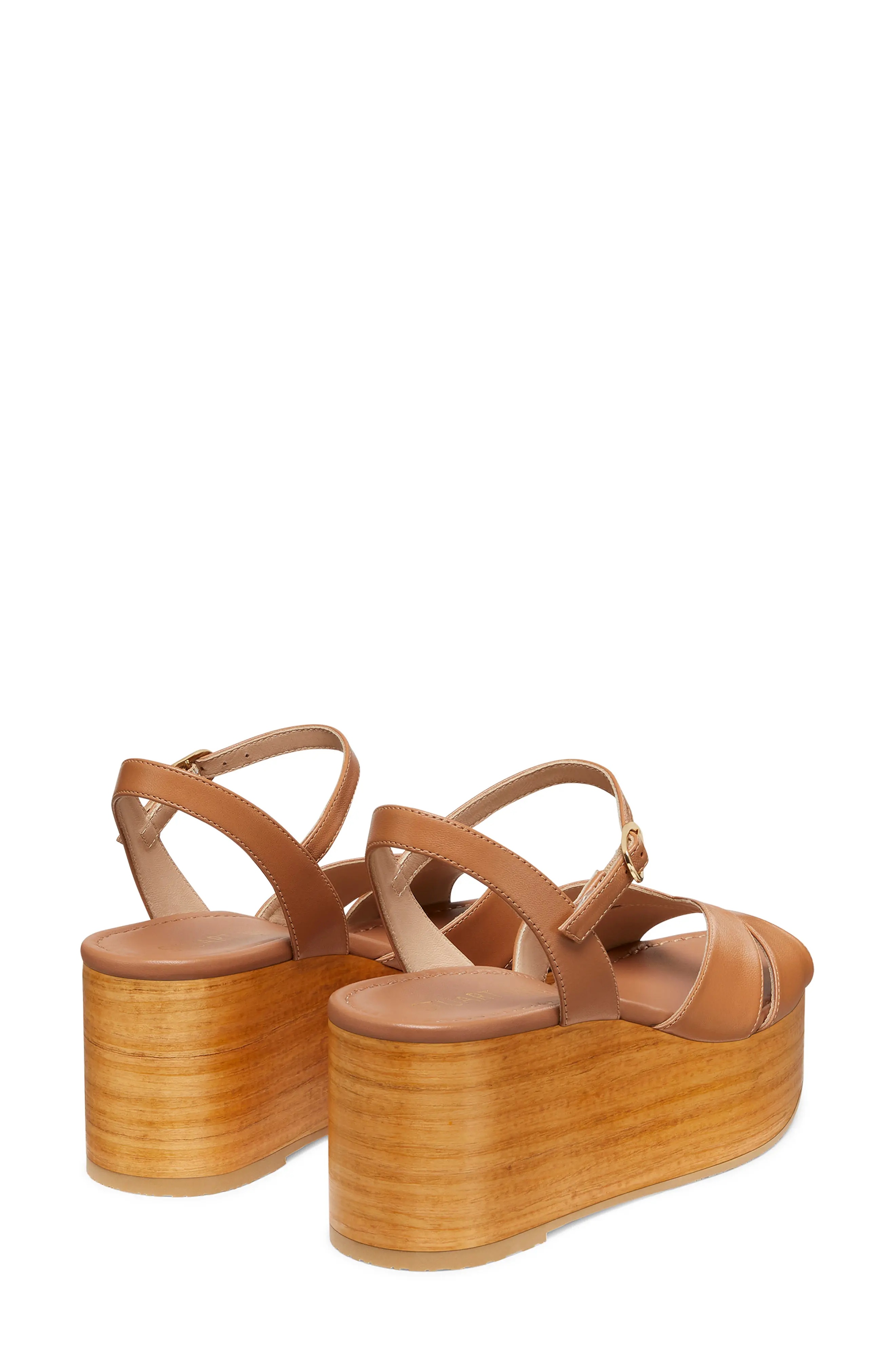 Carmen Midi Wedge Sandal in Tan/Sand - 2