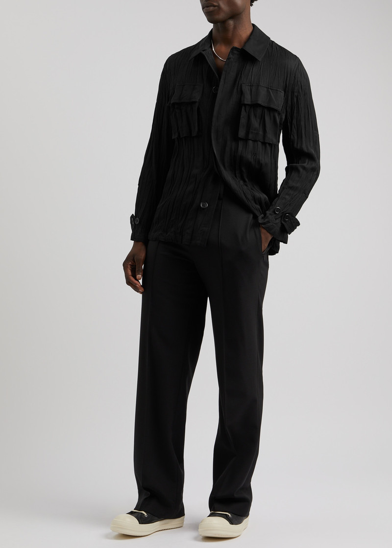 Helmut Lang Crinkled twill overshirt outlook