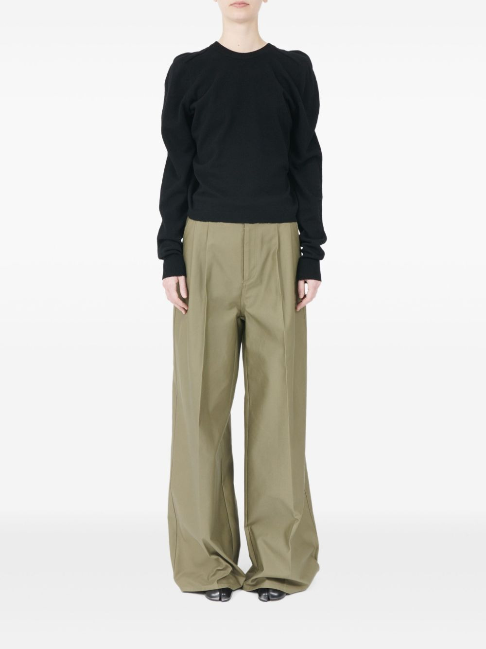 puff-shoulder wool sweater - 2
