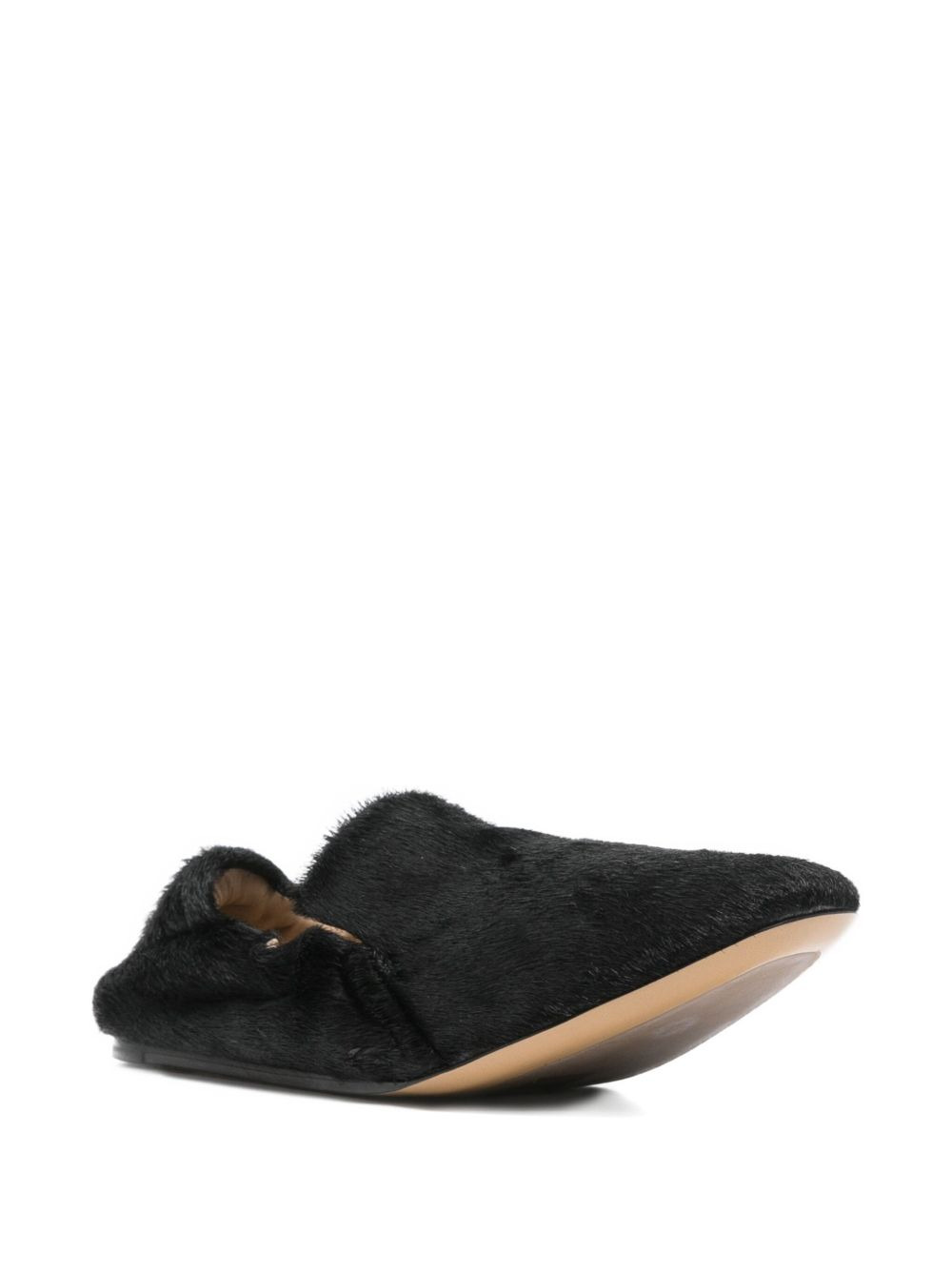 fur-trimmed loafers - 2
