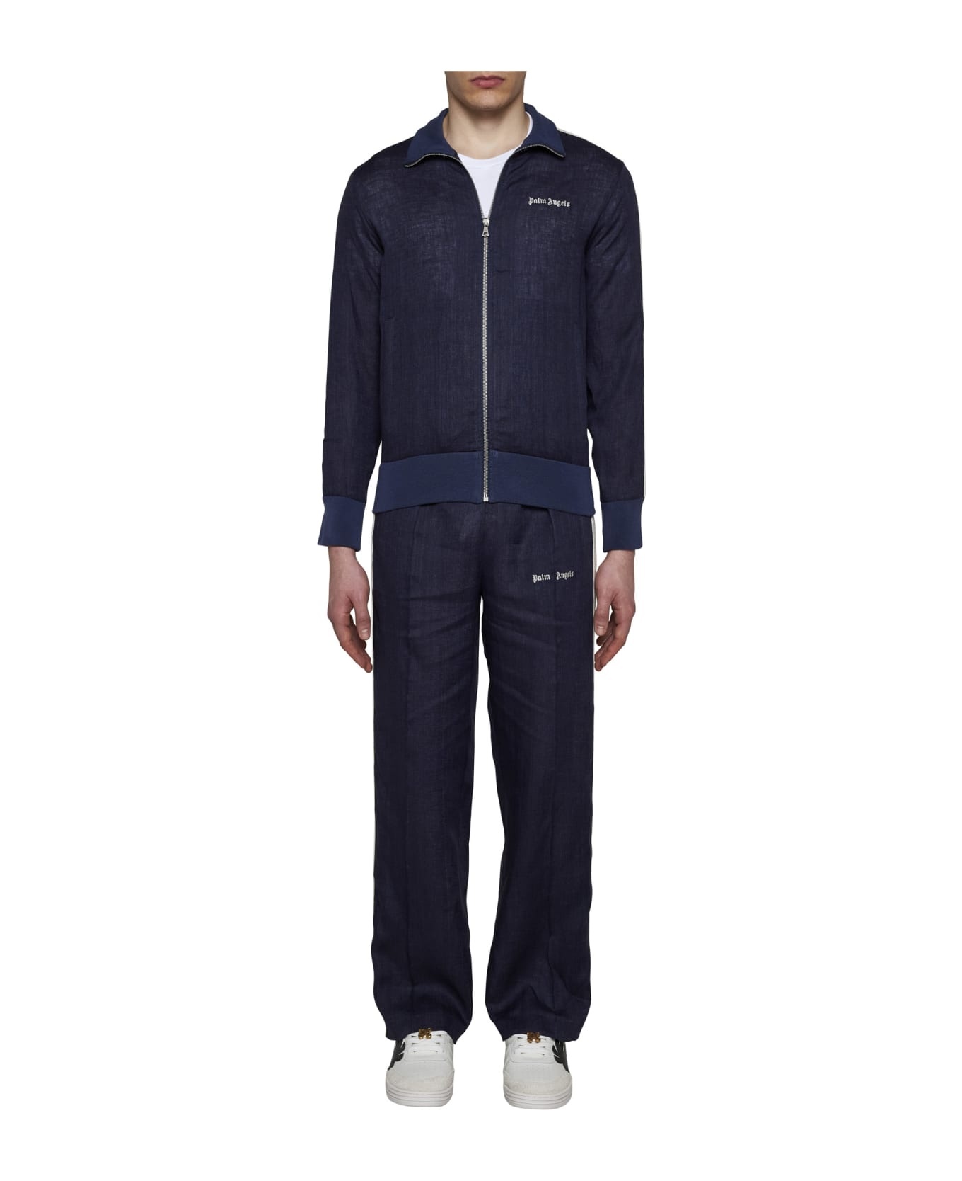 Classic Logo Linen Track Jacket - 2