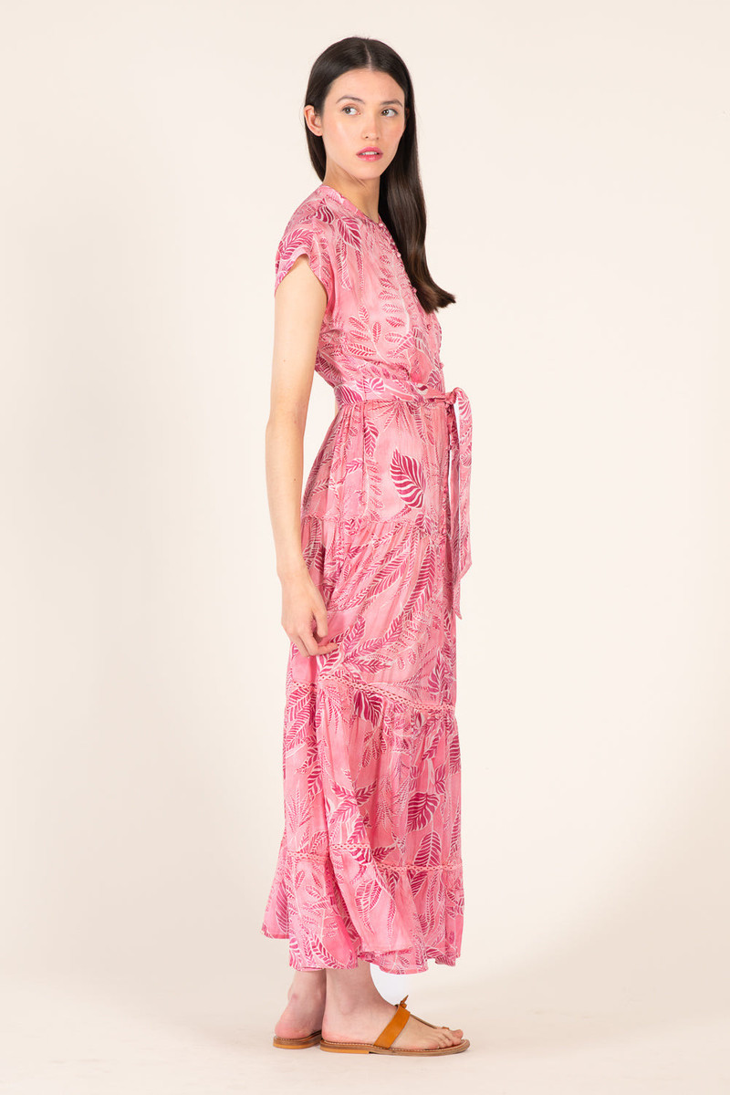 Long Dress Kora - Pink Calathea 3
