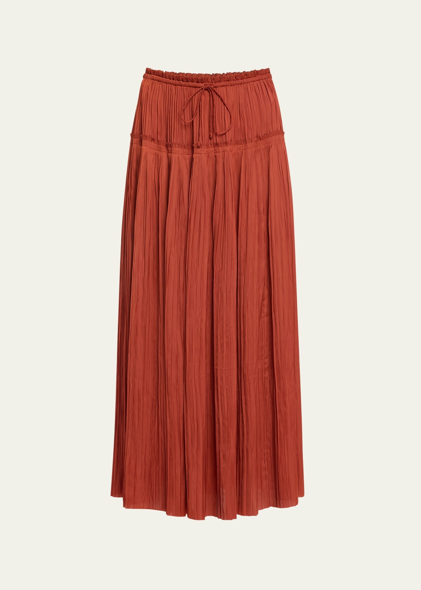 Malia Pleated Drawstring Maxi Skirt - 1