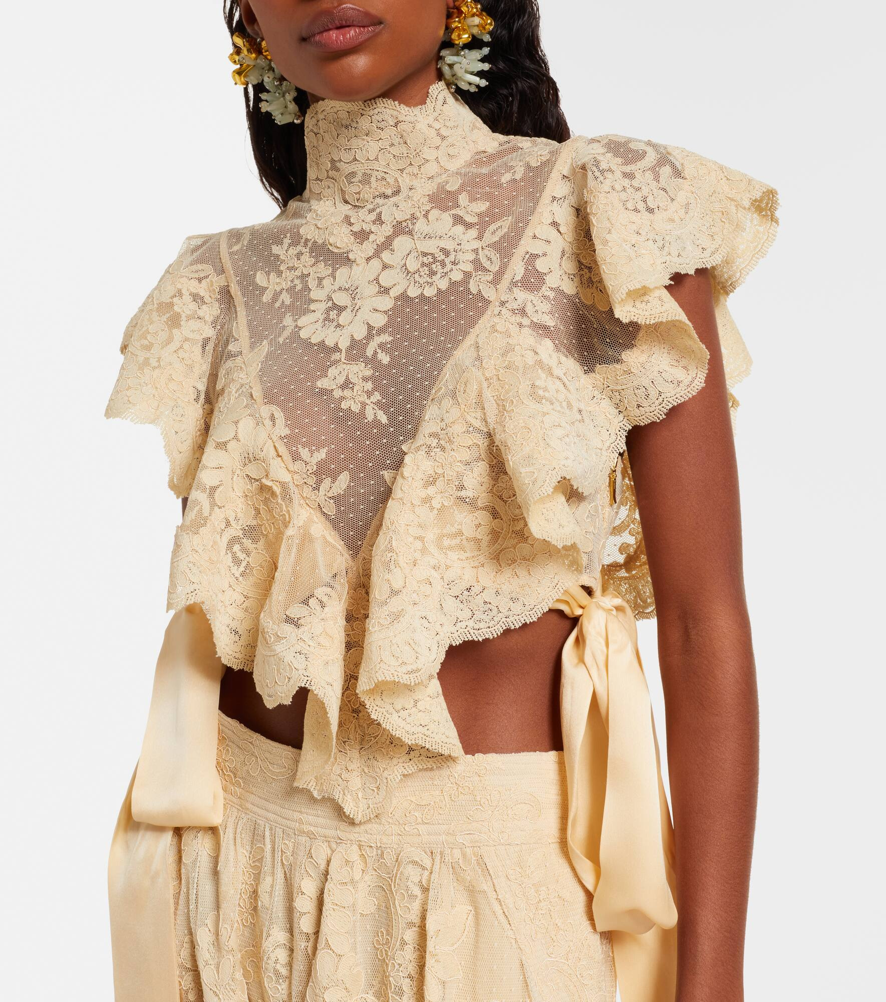 Hypnotic ruffled lace top - 4