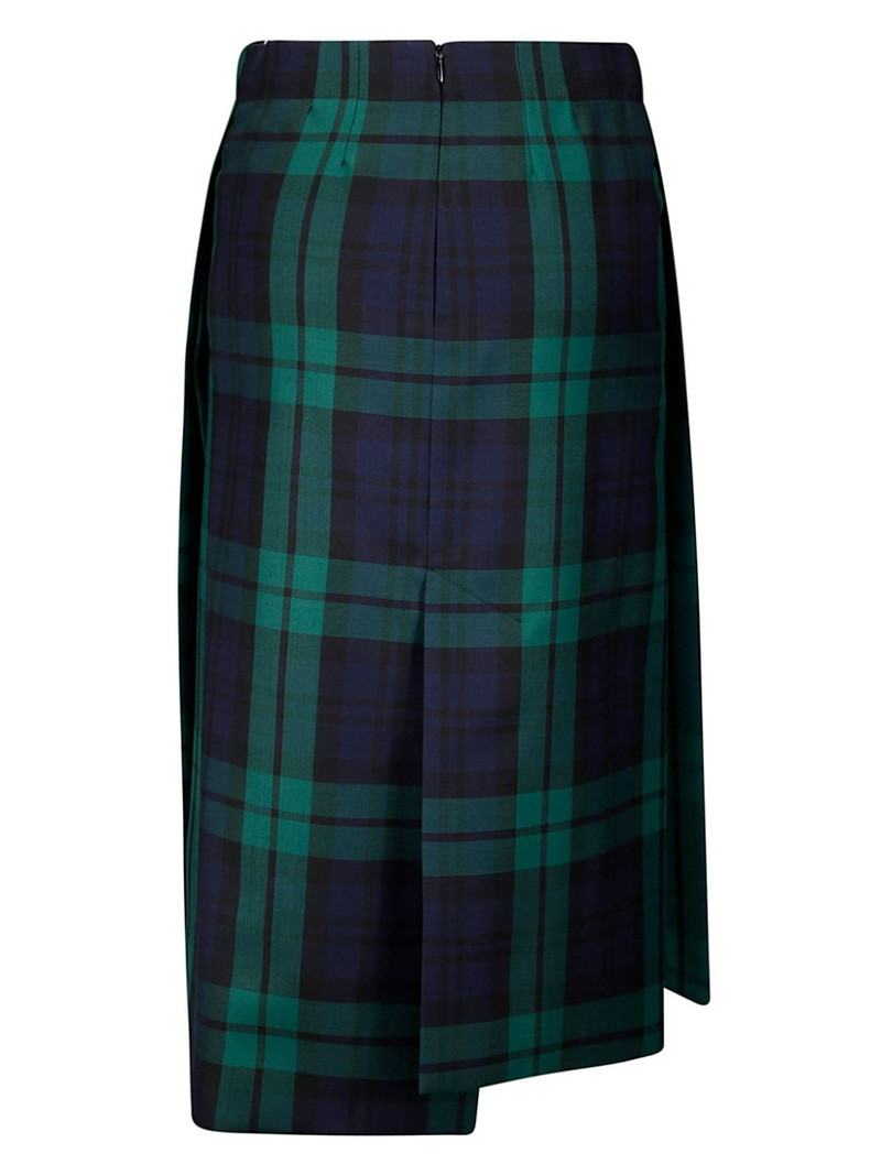 SETCHU tartan wool midi skirt outlook