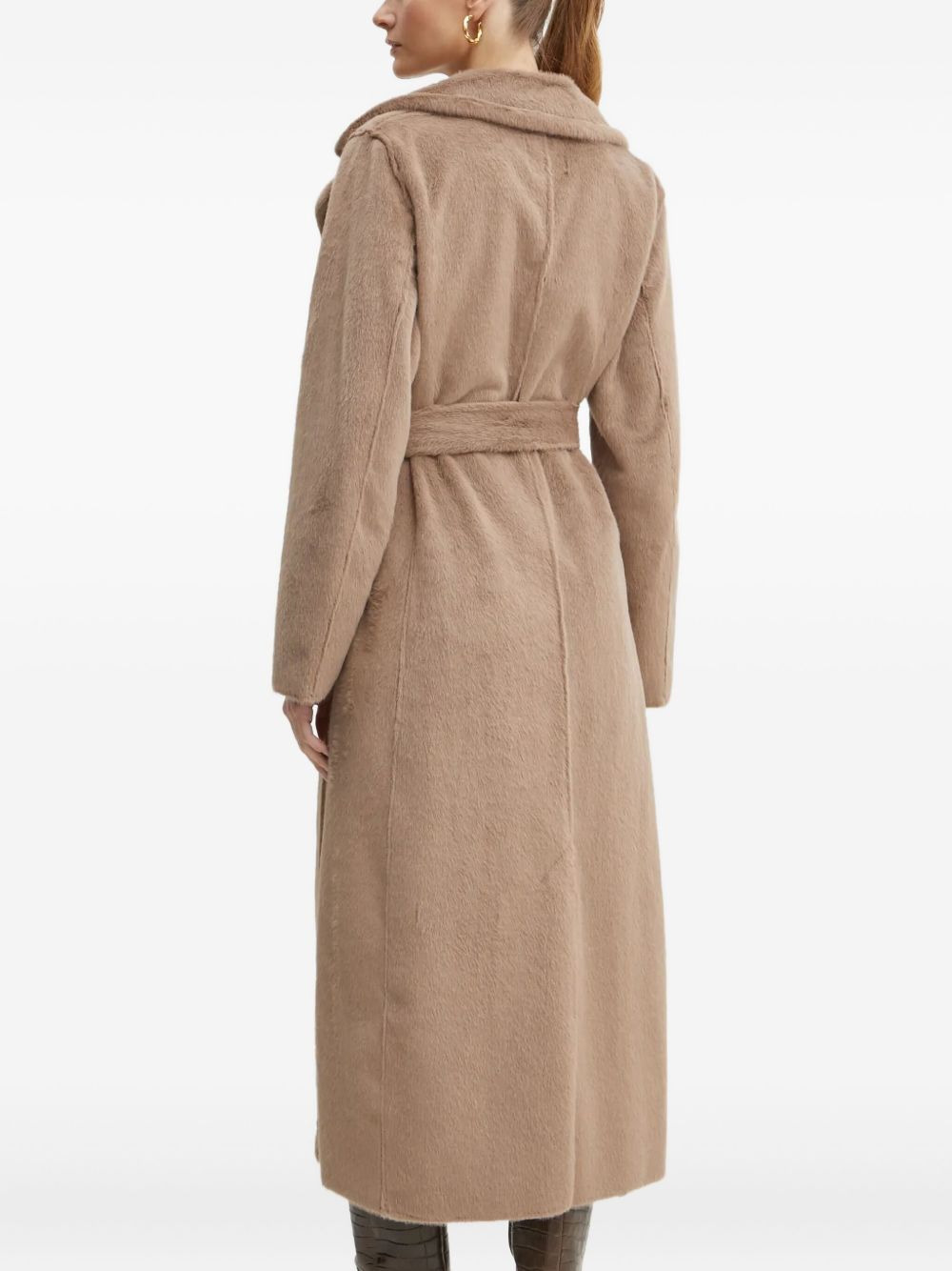 belted wide-lapels coat - 3