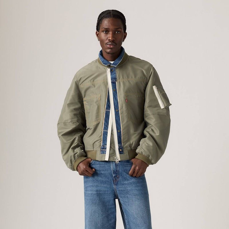 LEVI’S® X SACAI MEN’S DENIM X NYLON TWILL REVERSIBLE BLOUSON 1