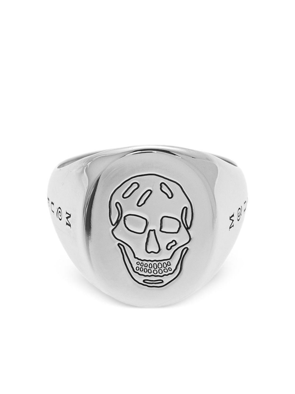 SKULL-EMBOSSED SIGNET RING - 3