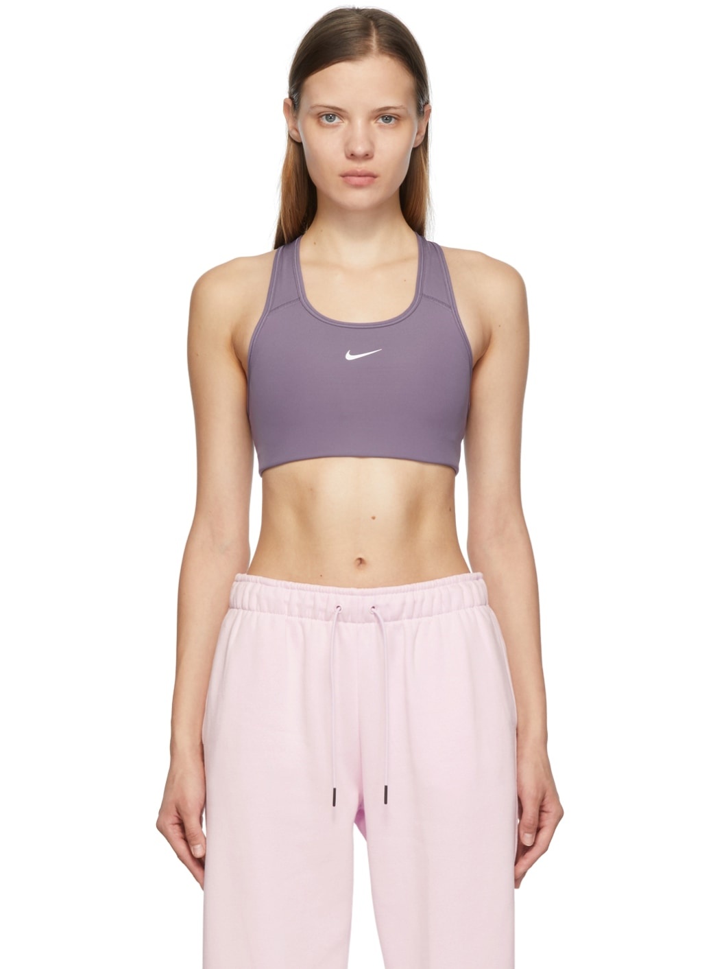 Purple Swoosh Sports Bra - 1