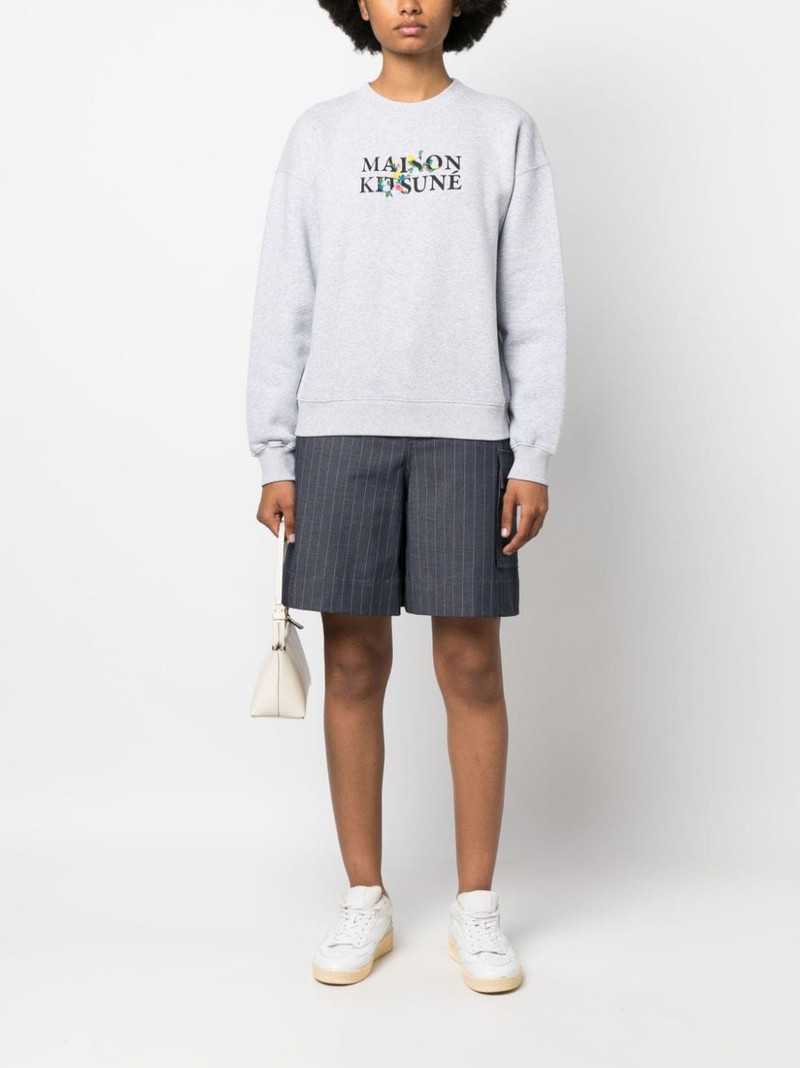 Maison Kitsuné logo-print cotton sweatshirt outlook