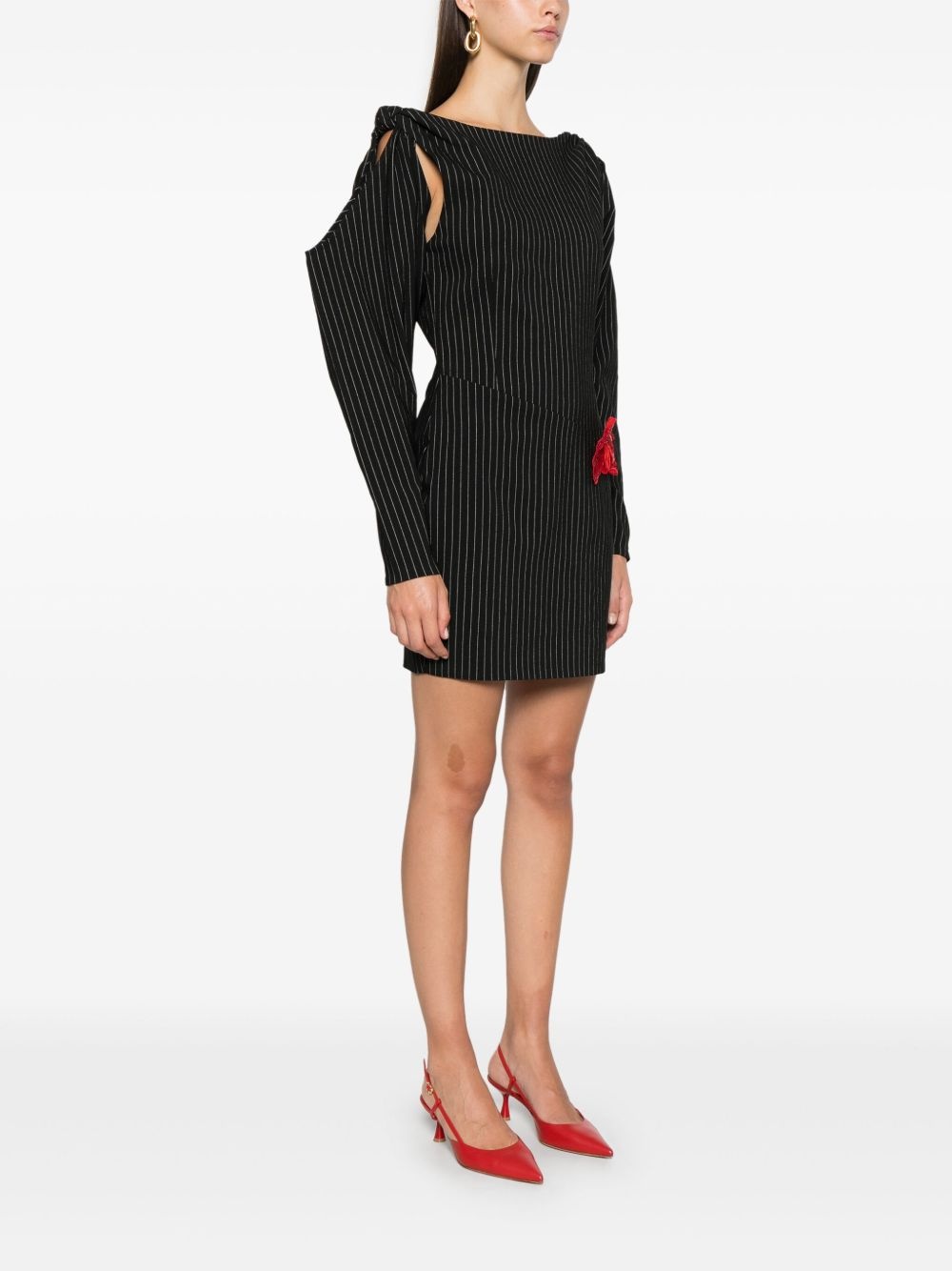knotted mini dress - 3
