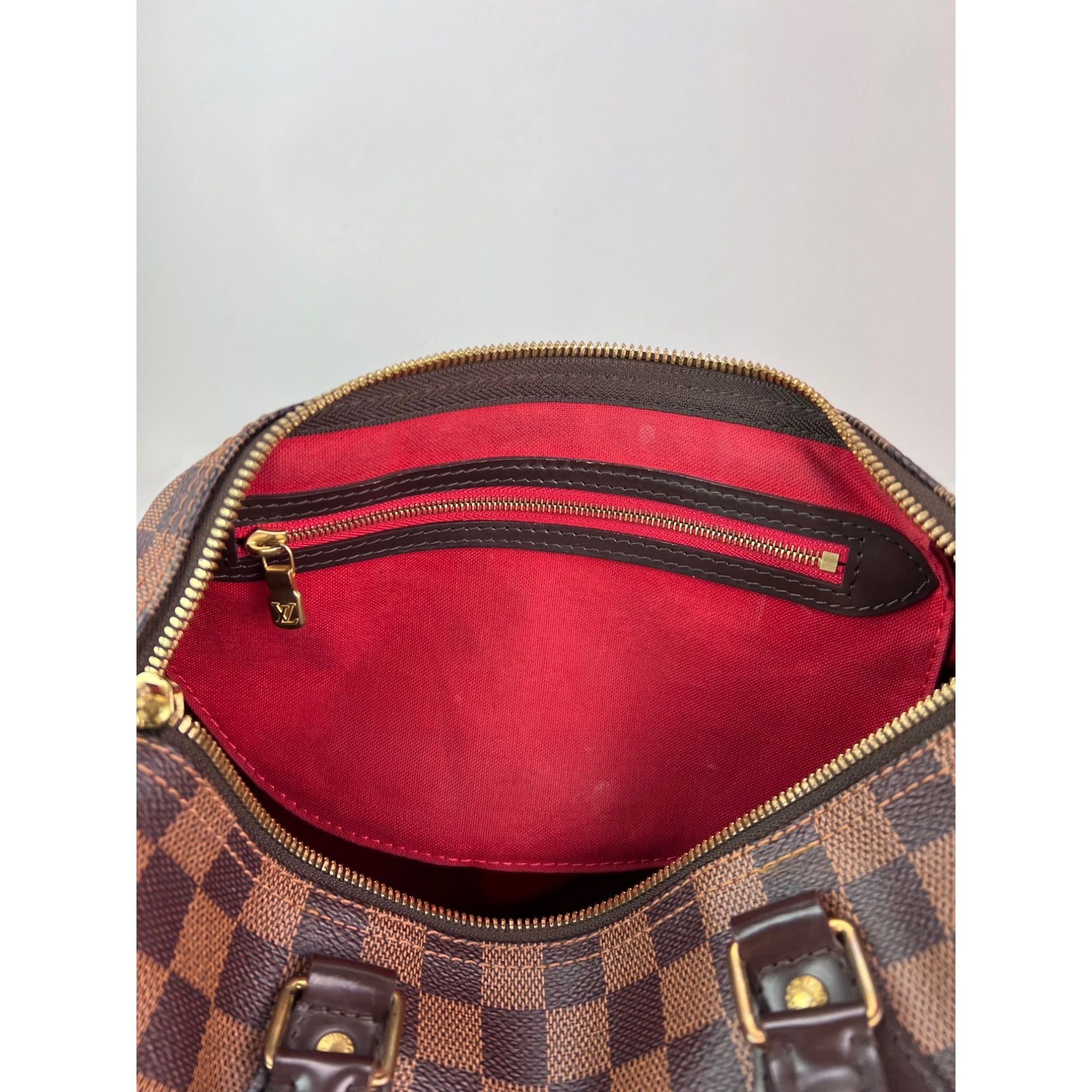 LOUIS VUITTON Speedy 30 Bandouliere Damier Ebene Satchel Hand Bag - 8