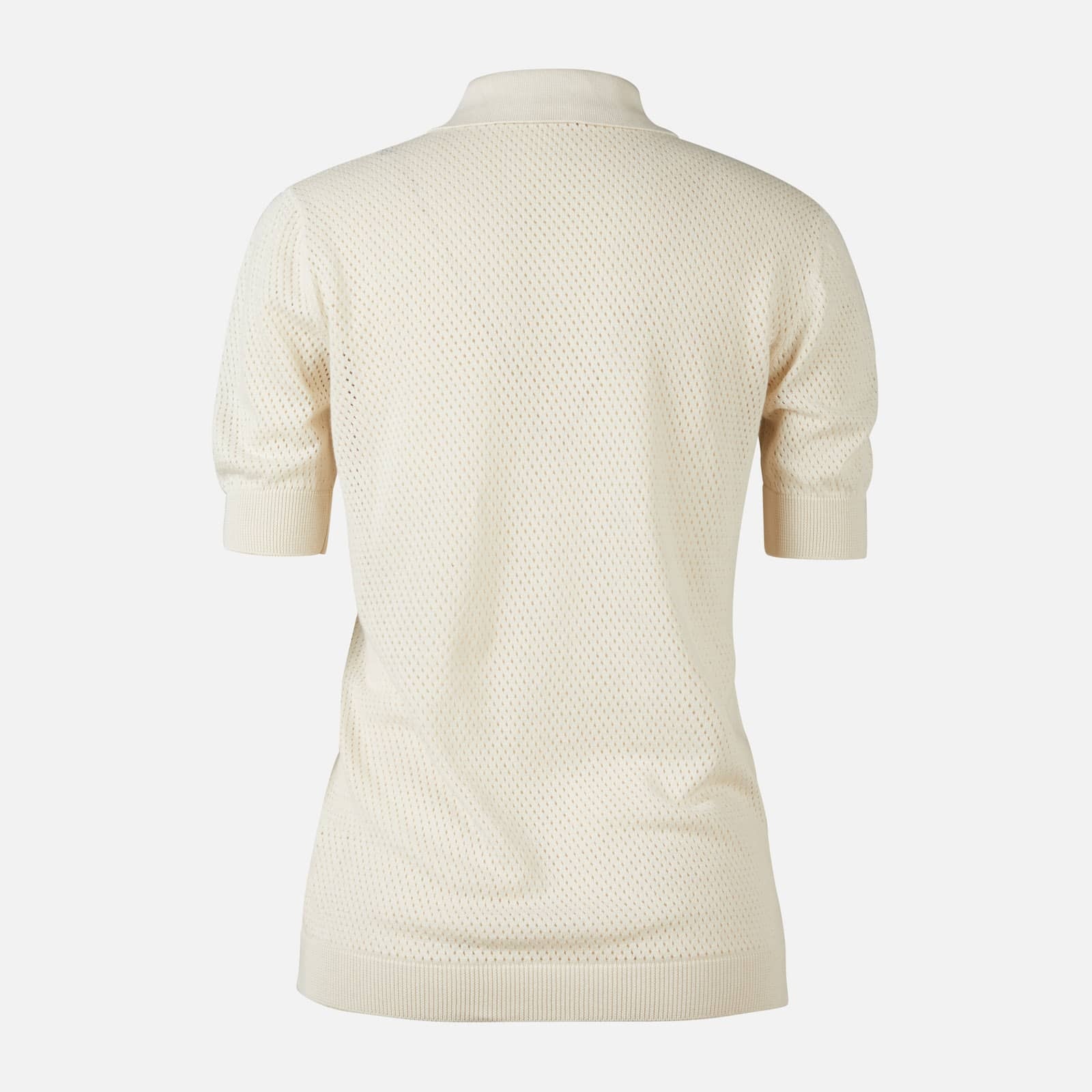 Honeycomb Polo Shirt Beige - 5
