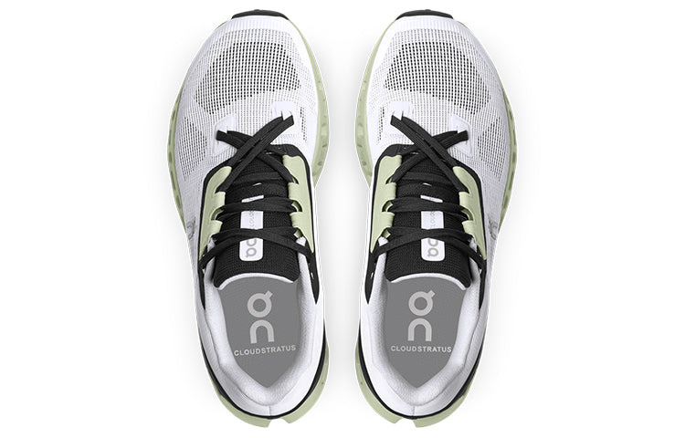 (WMNS) On Running Cloudstratus 'White Black Green' 39.98997 - 5