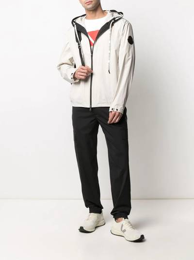 Moncler logo patch hooded jacket outlook