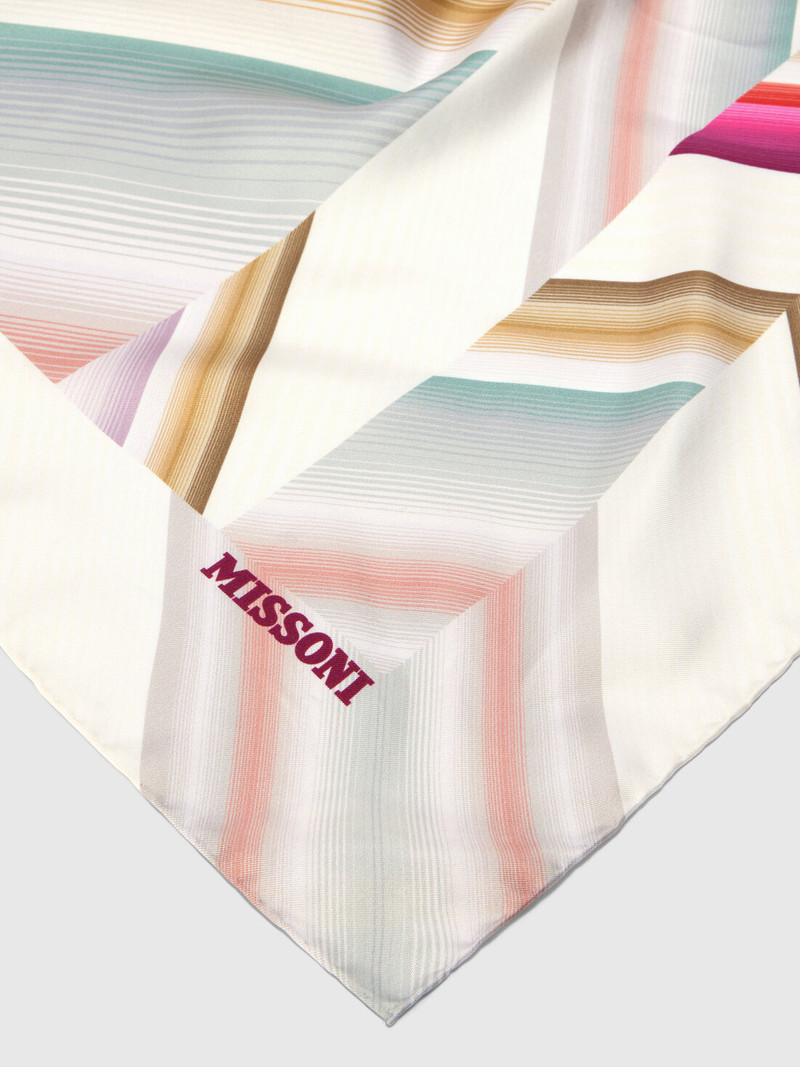 Missoni Pure silk foulard with print and logo lettering outlook
