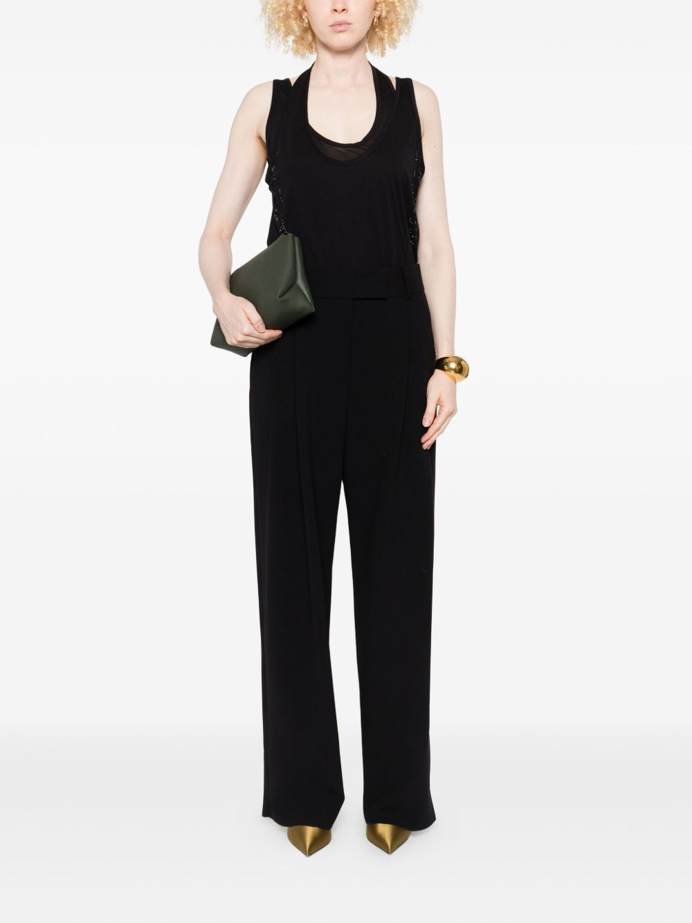 sequin-embellished sleeveless top - 2