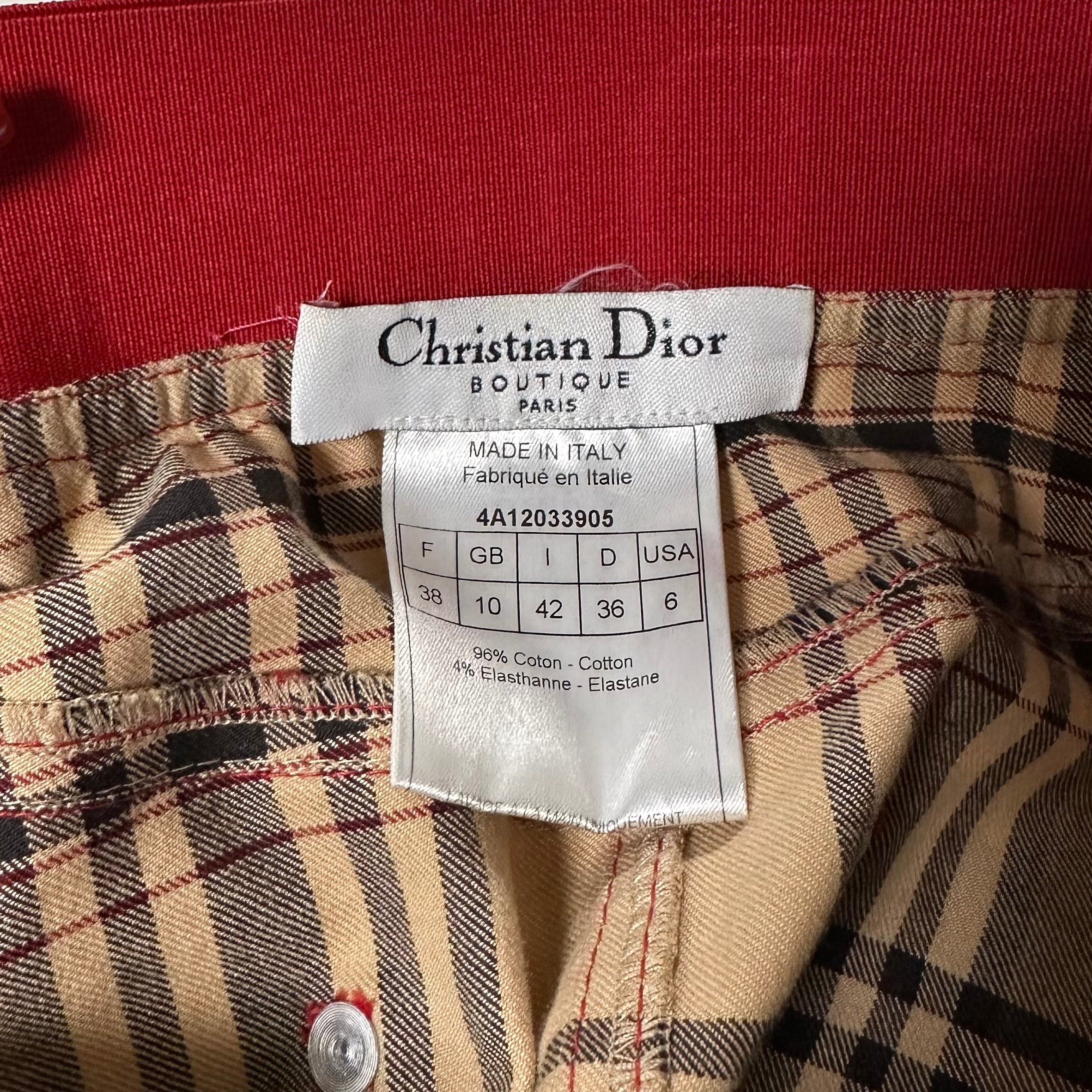 CHRISTIAN DIOR Fall Winter 2004 Golf Checkered Mini Skirt - 4