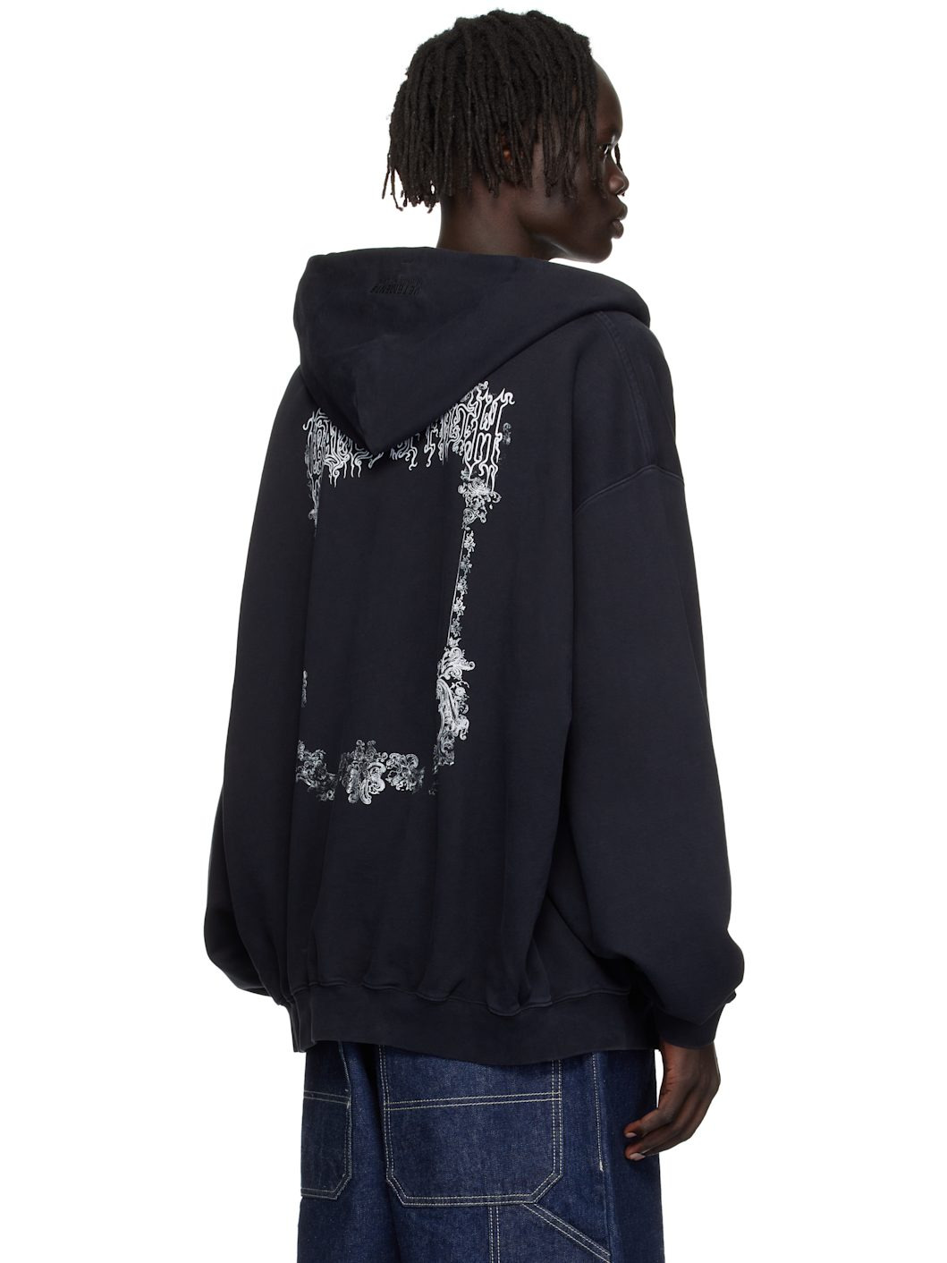 Black Cradle of Filth Butterfly Oversized Zip-Up Hoodie - 3