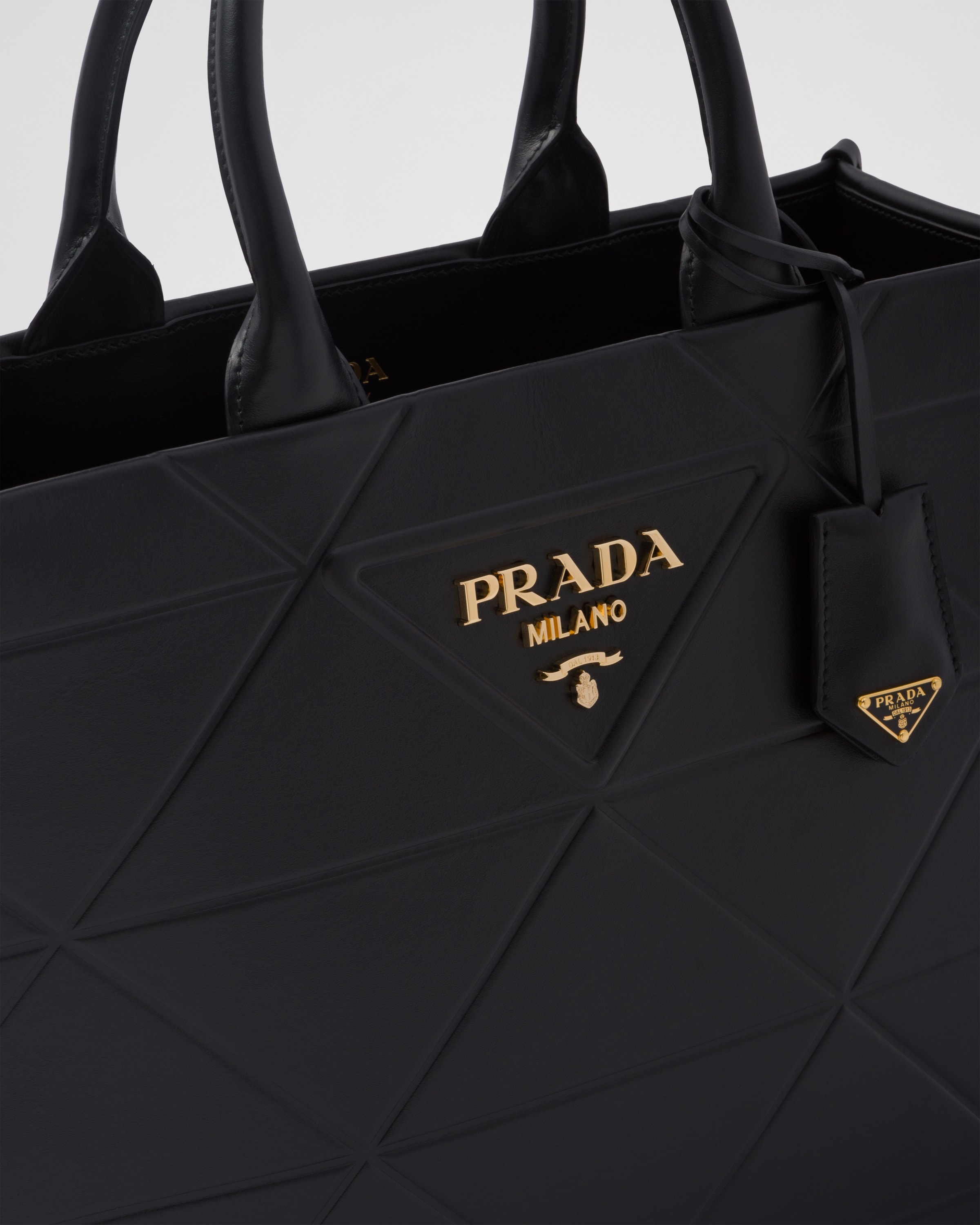 Medium leather Prada Symbole bag with topstitching - 6