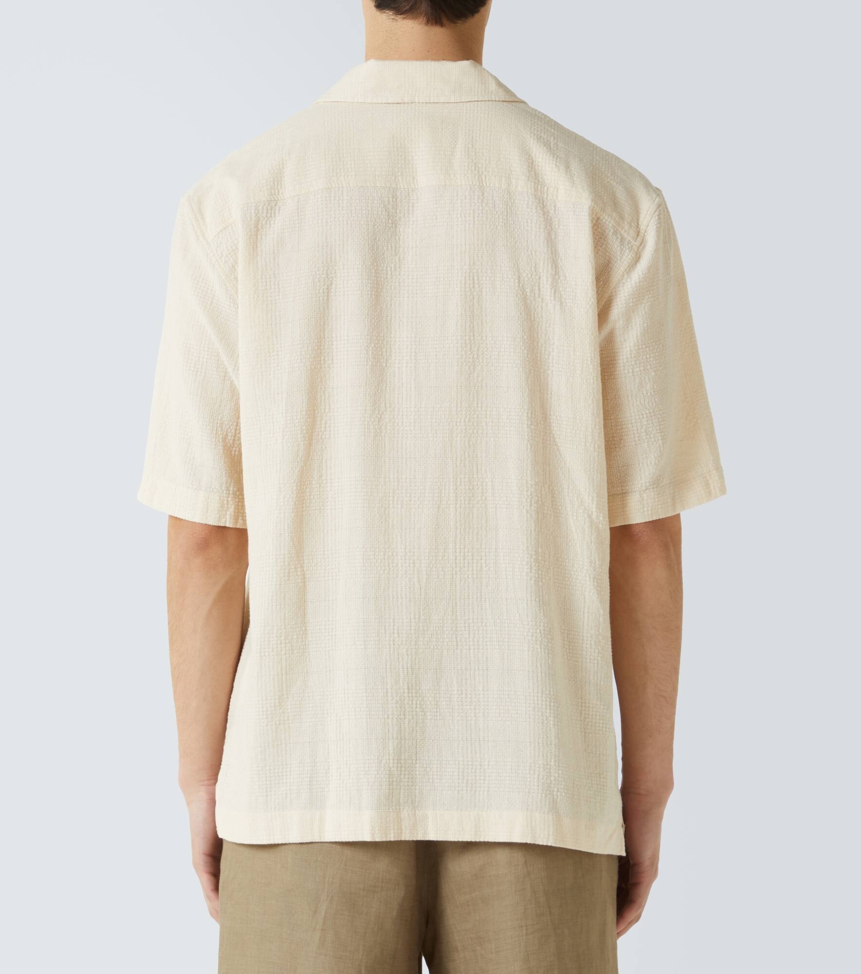 Checked cotton bowling shirt - 4