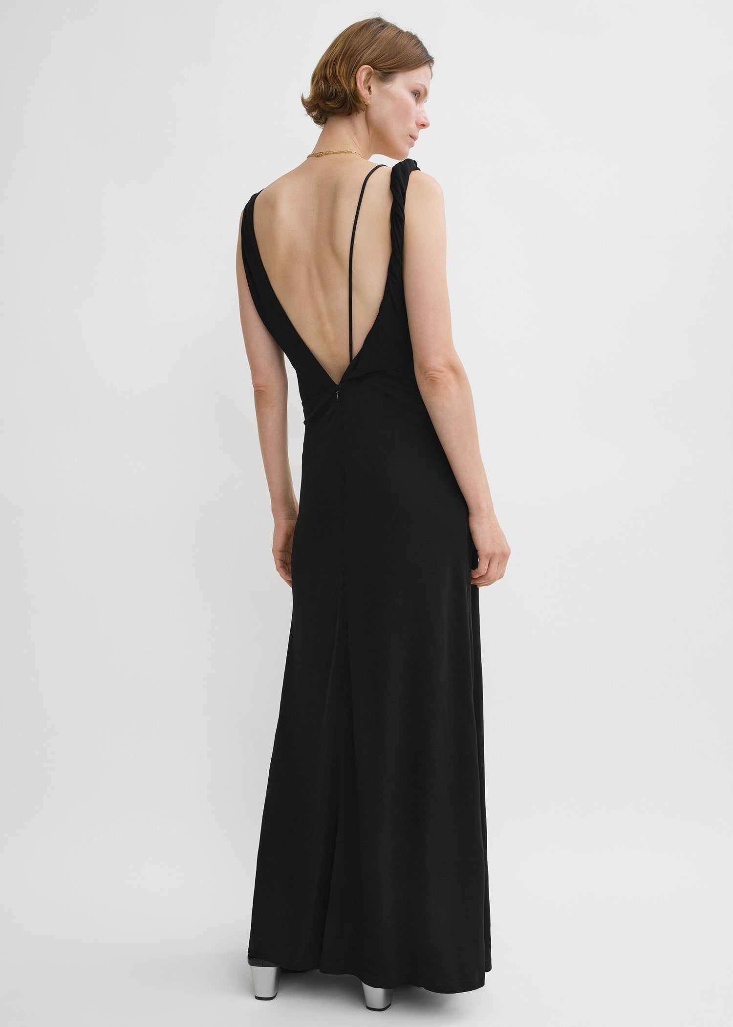 Twist drape dress black - 4