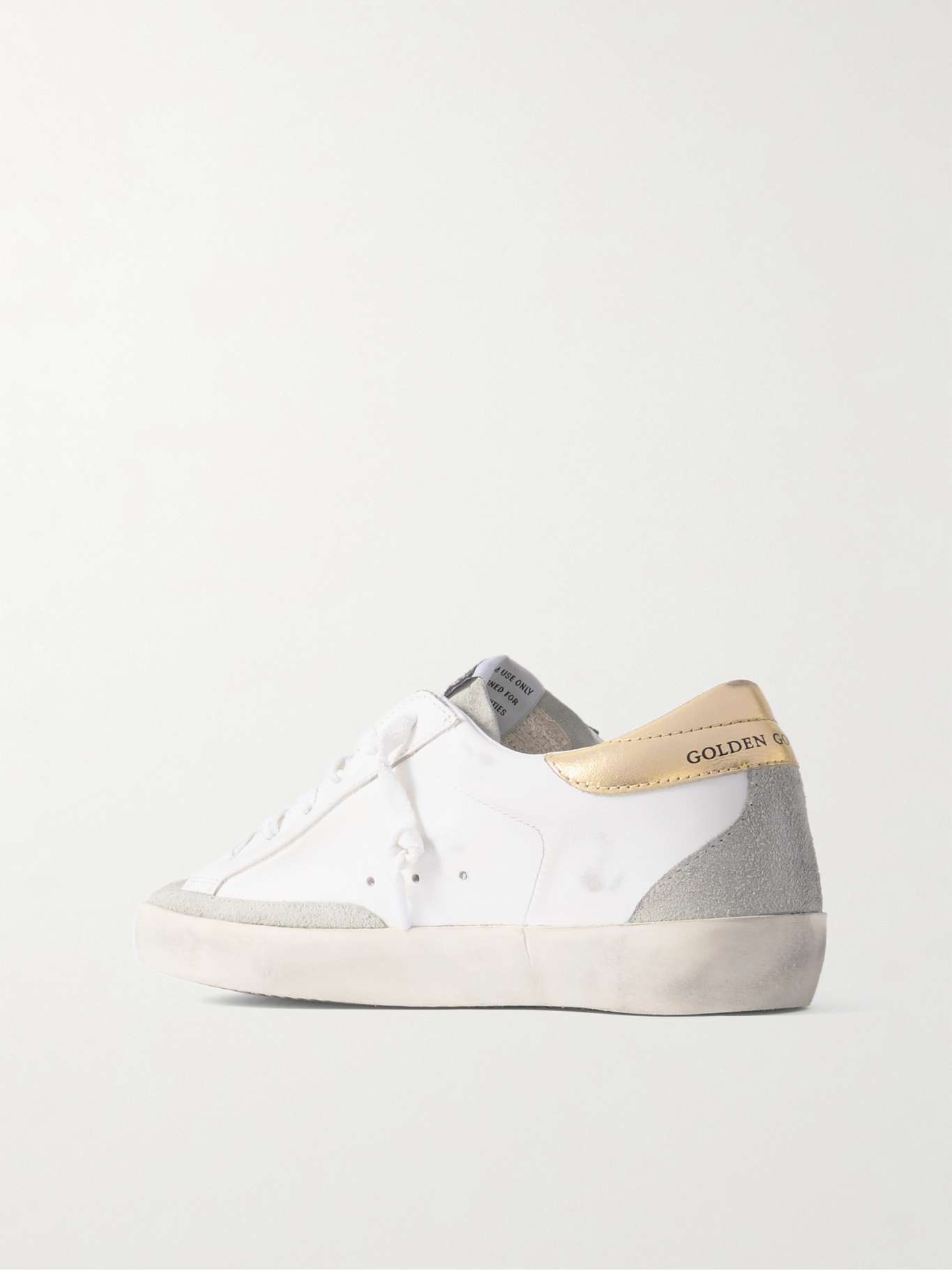 Super-Star embellished distressed suede and leather sneakers - 3