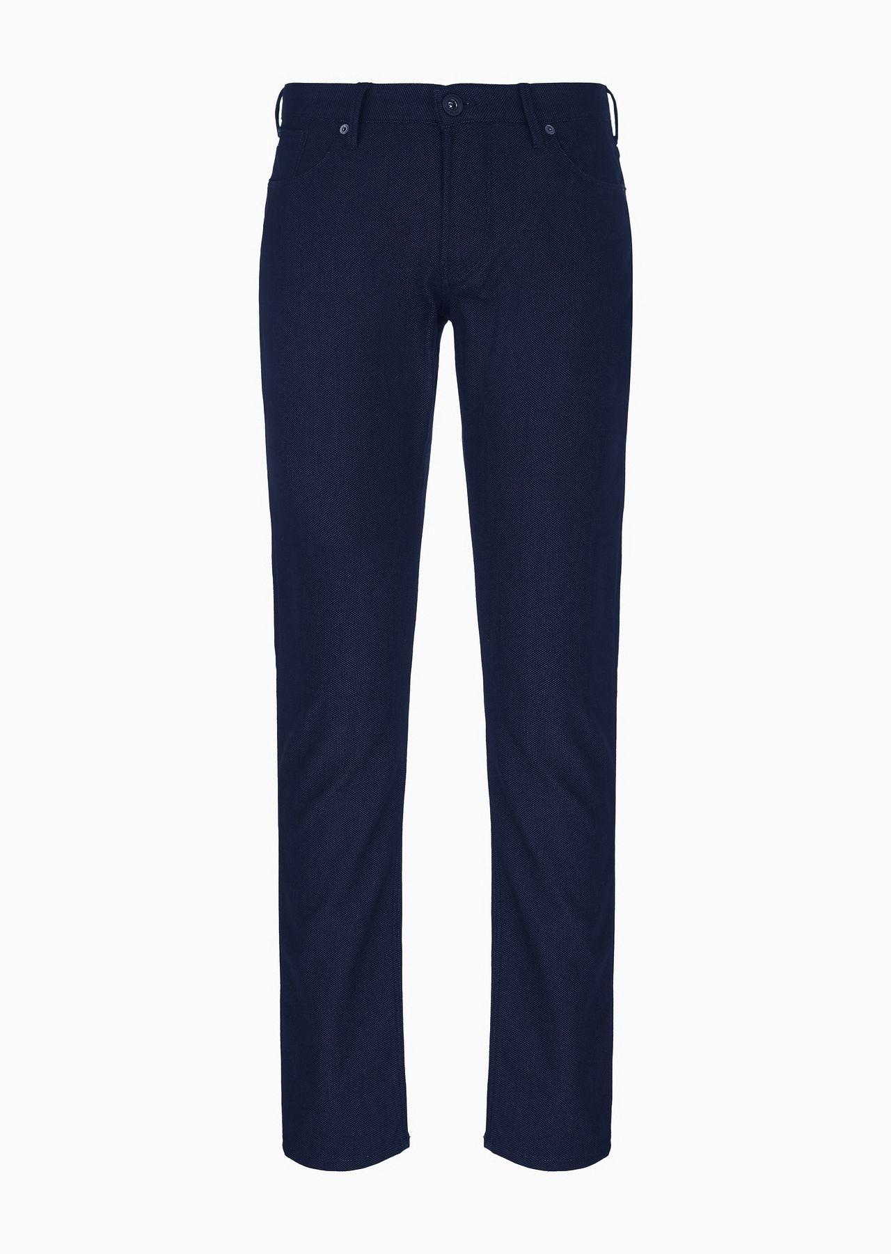 Slim-fit J06 trousers in textured, yarn-dyed fabric - 1