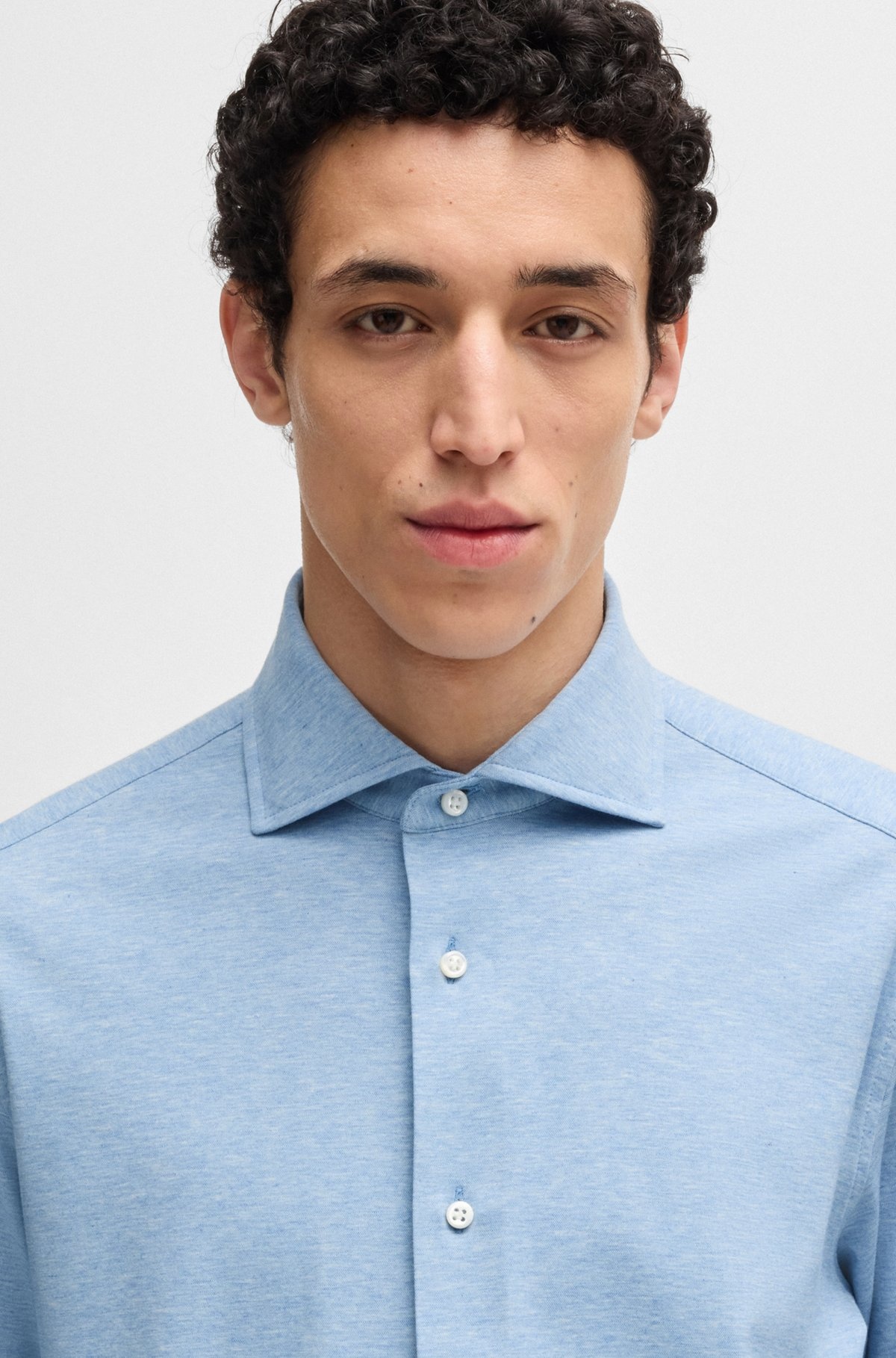 SLIM-FIT SHIRT IN ITALIAN-MADE COTTON - 3